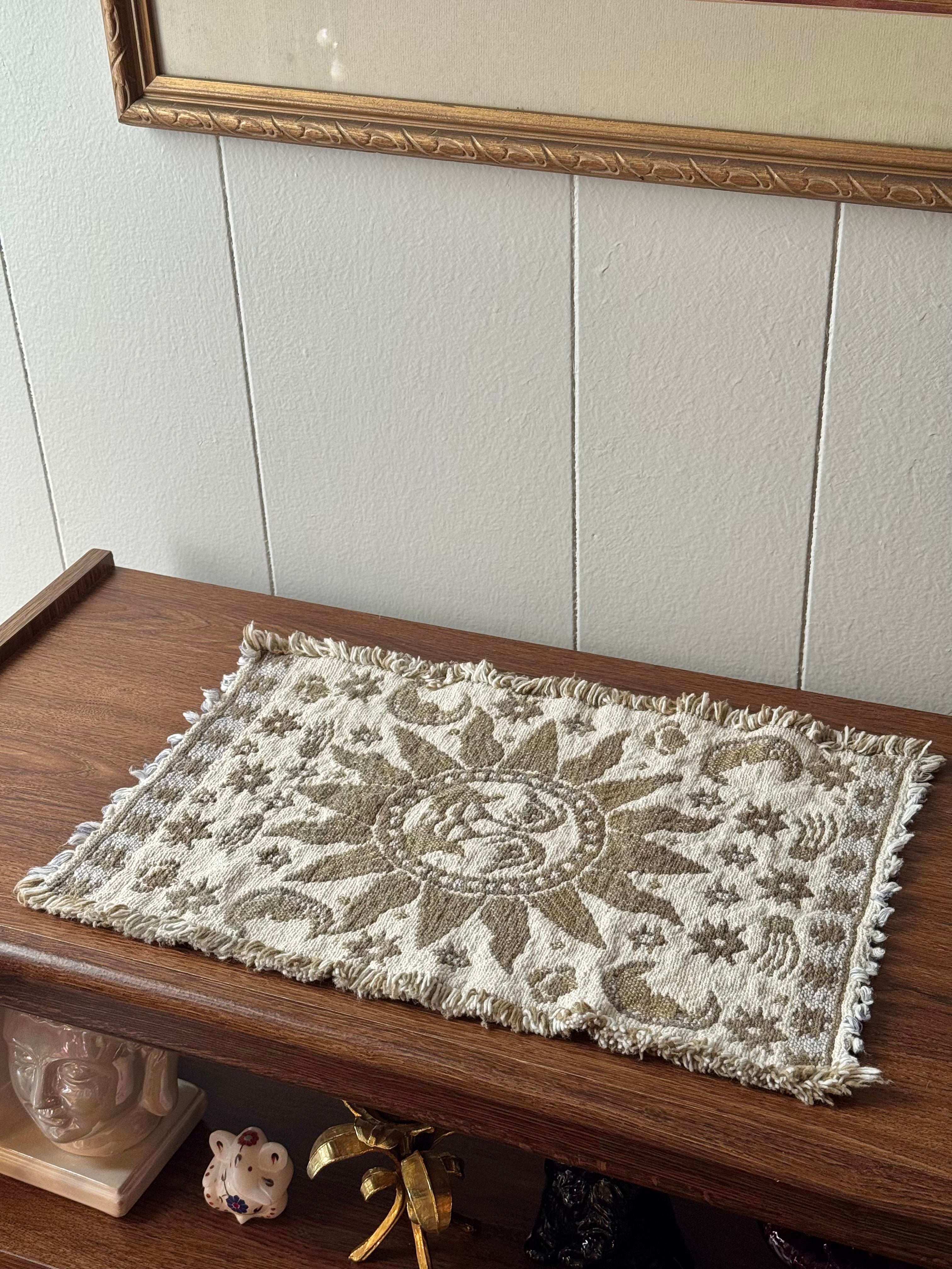 Vintage Celestial Tapestry Sun Moon and Star Placemats Set of 4 | Fringe Edge