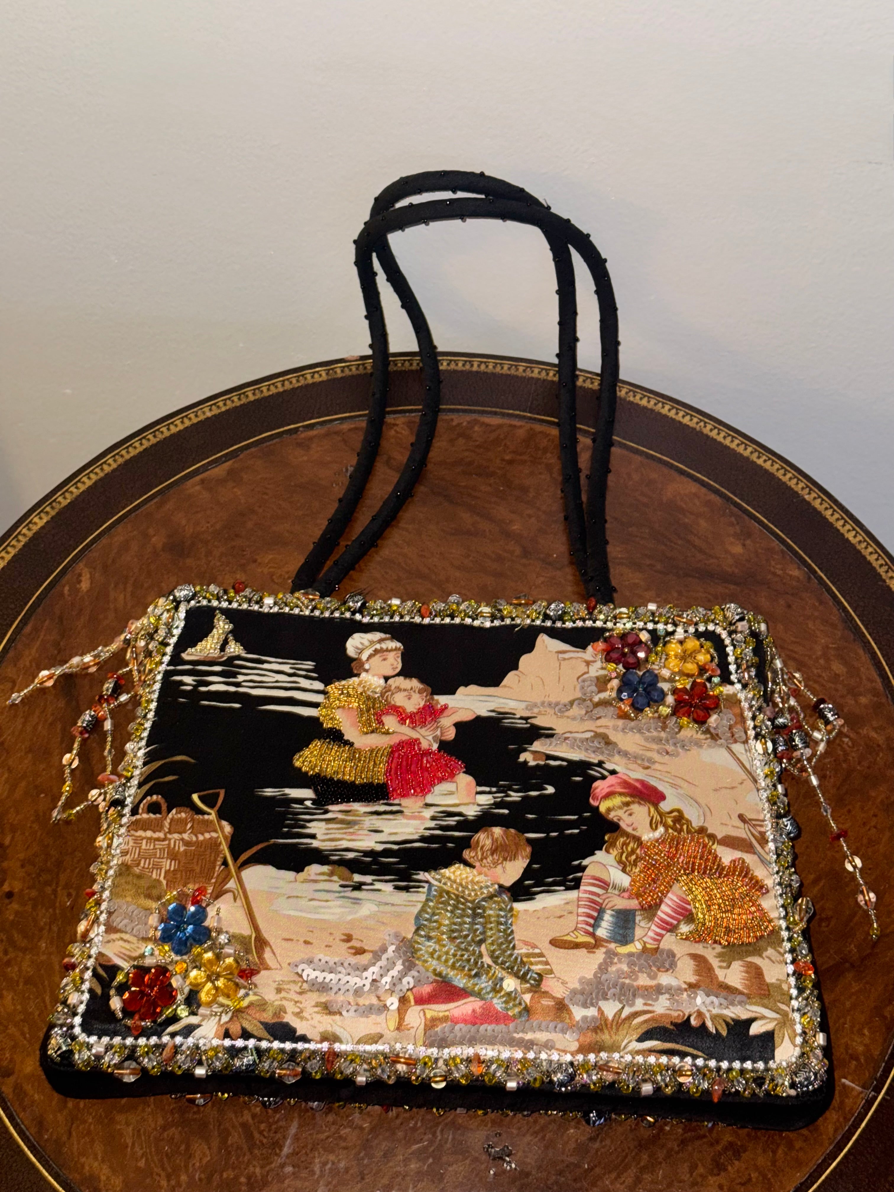 Vintage Mary Frances “Playing at the Beach” Handbag