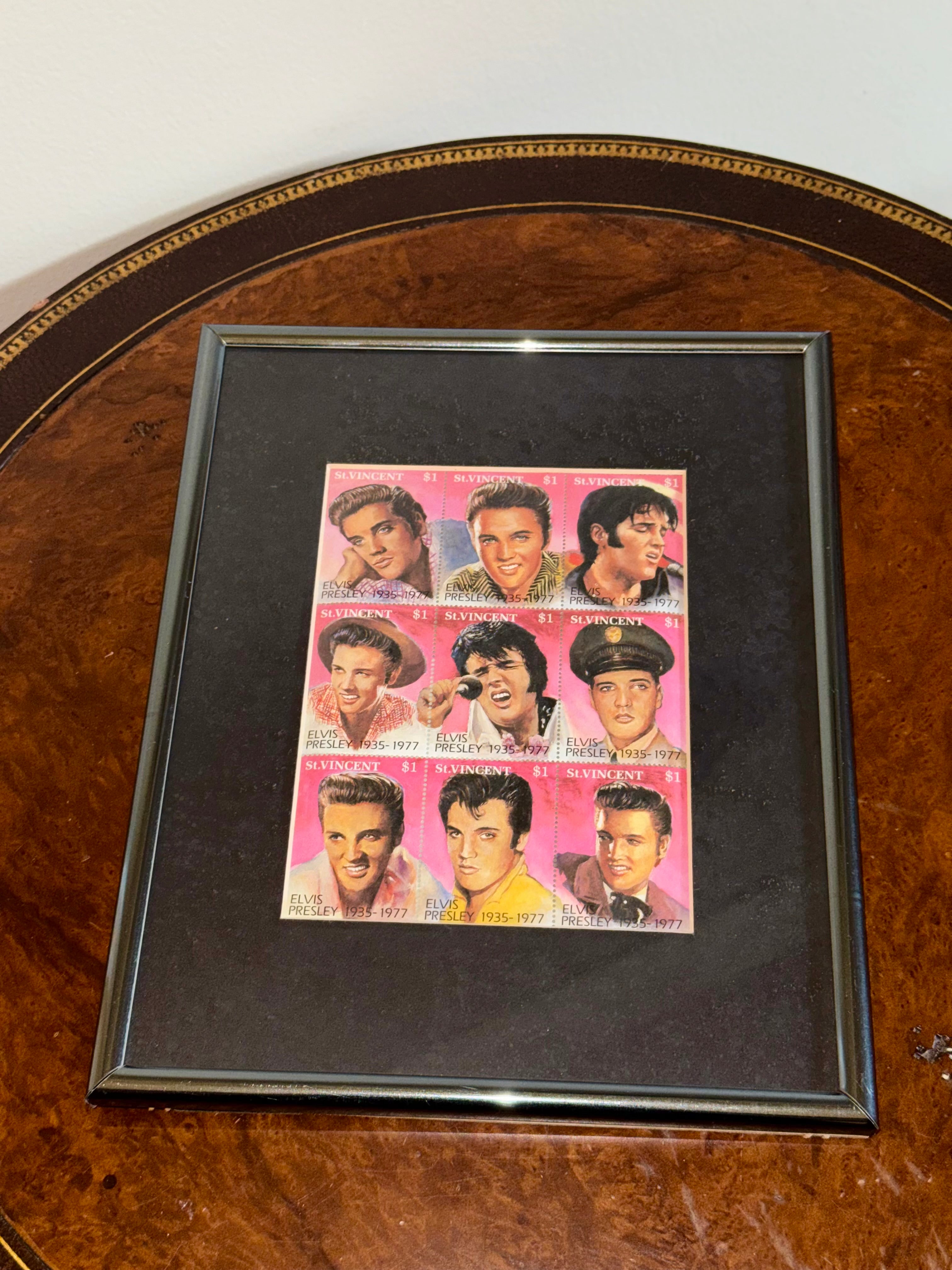 Elvis Presley St. Vincent Framed Stamp Collection