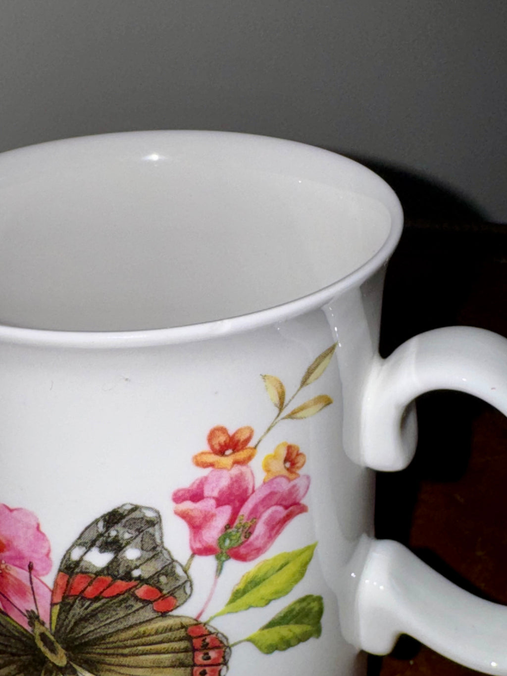 Butterfly & Floral Duchess Bone China Mug 🦋