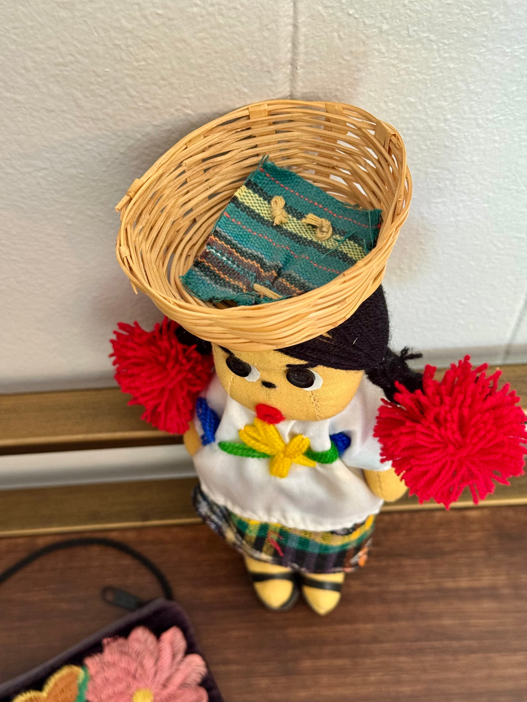 Vintage Mexican Folk Art Stuffed Cloth Doll