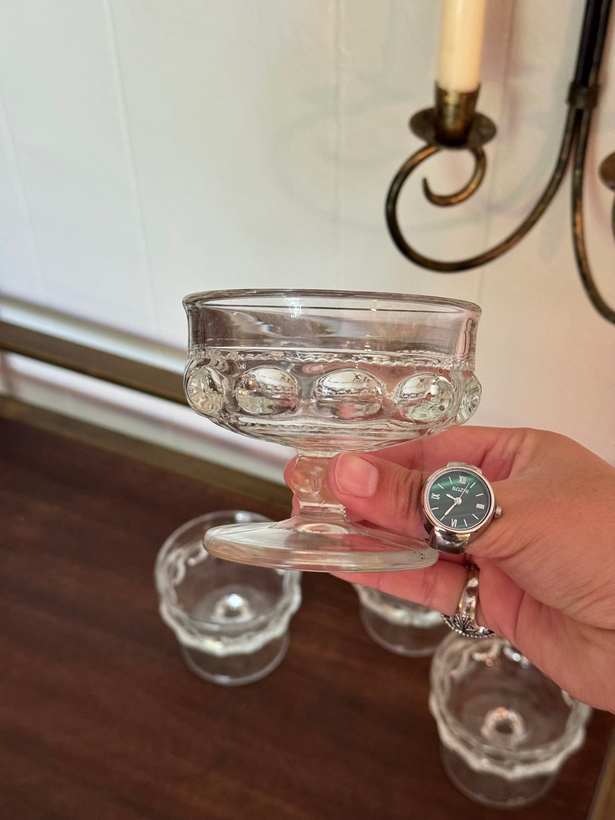 Champagne Glass by Tiffin, King’s Crown Collection / Set of 4 / 1940s-60s