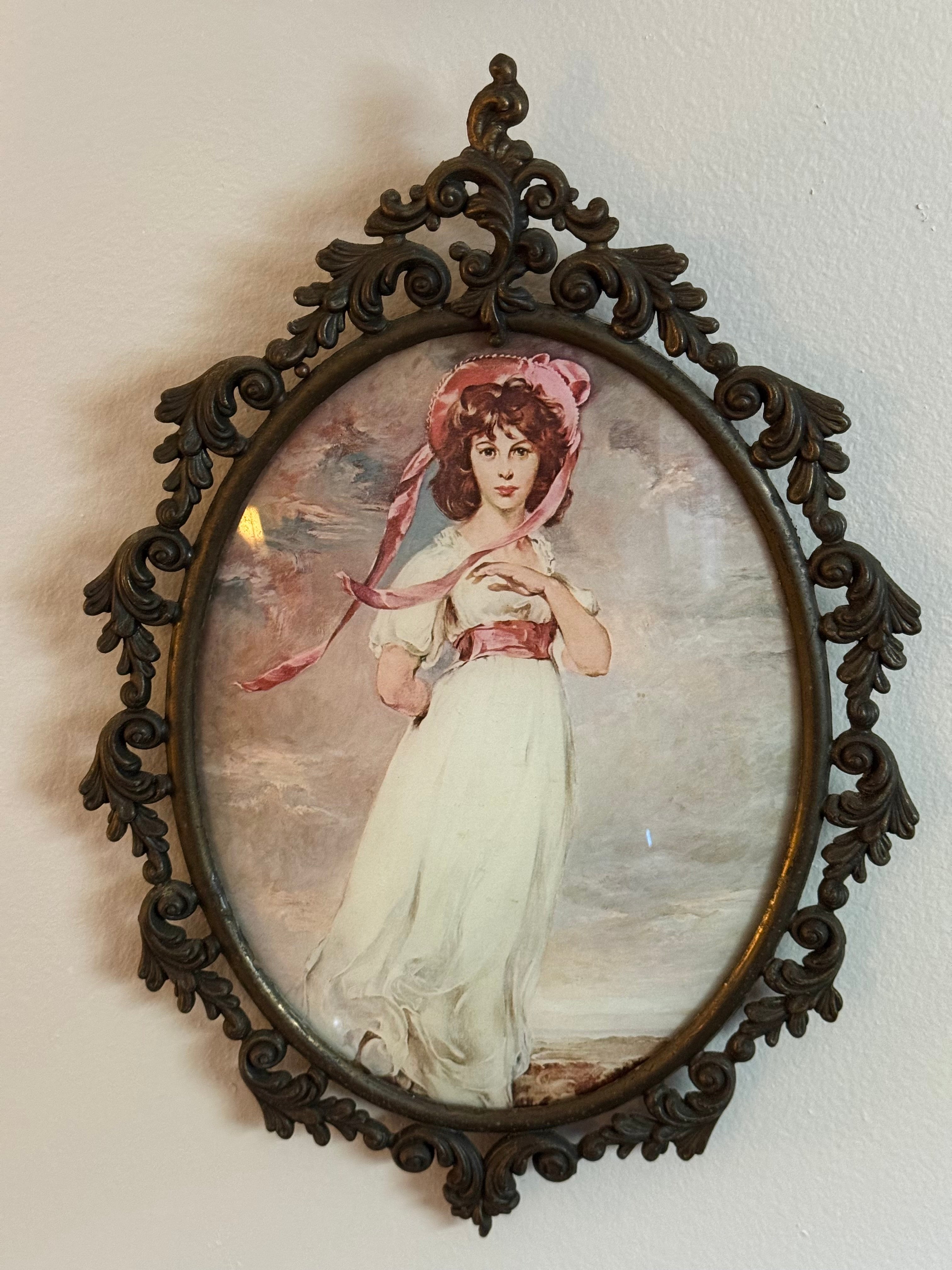 Vintage Brass Frame Gainsborough's "Pinkie"