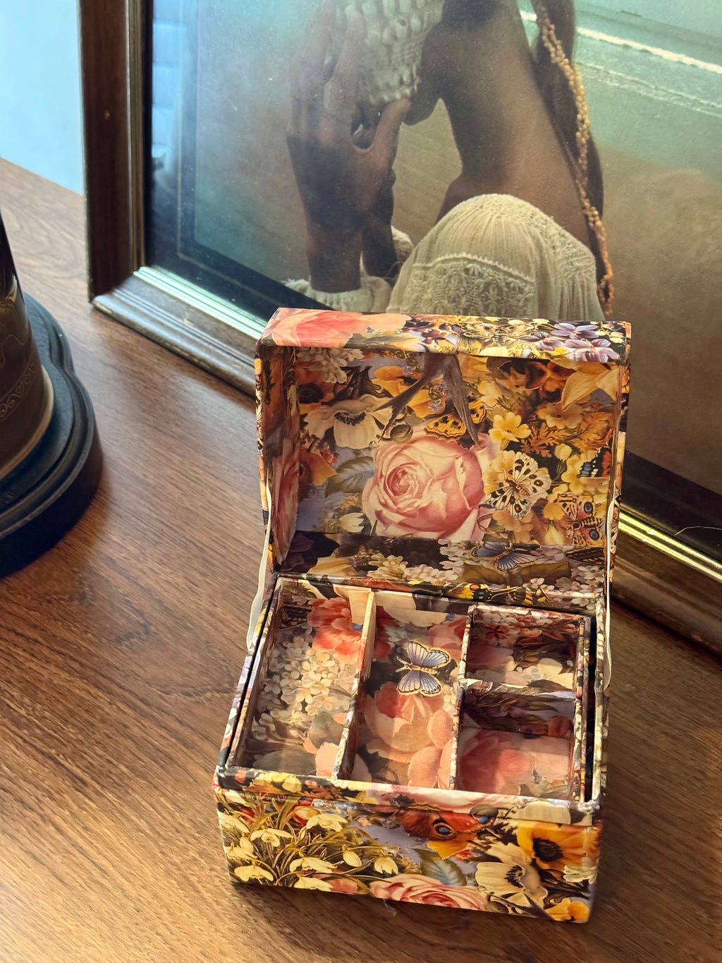 Vintage Floral Butterfly Jewelry Box ˚˖𐦍˖˚ 𓍢🌷͙֒