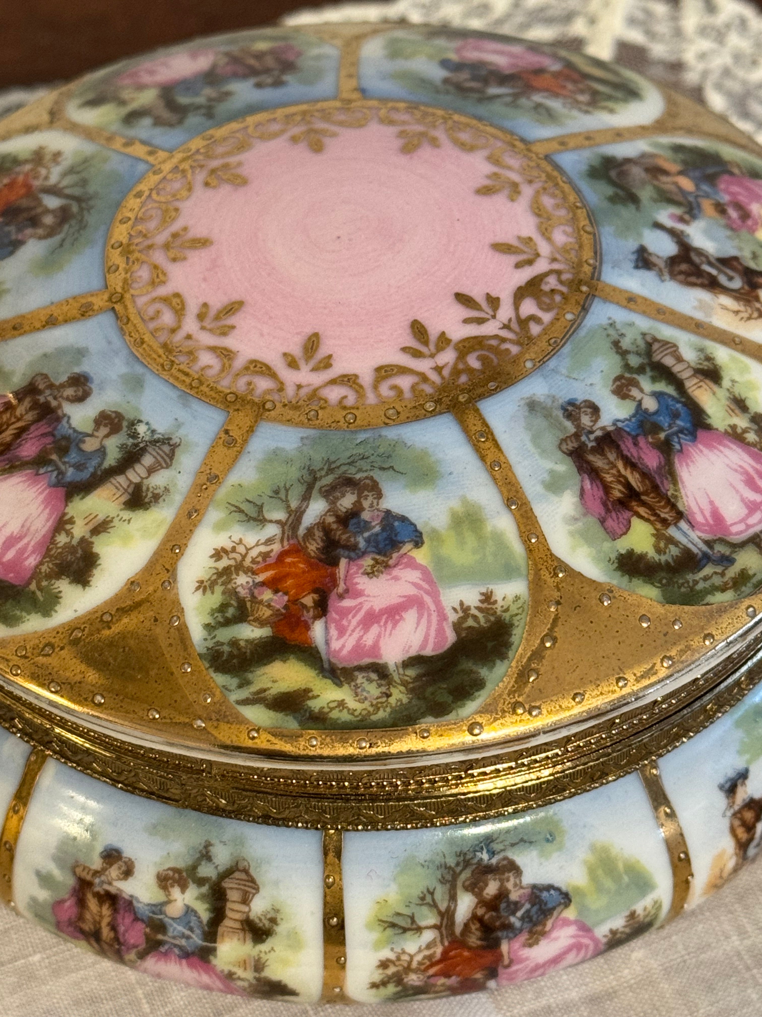 Vintage Arnart Imports Porcelain Gold Encrusted Silent Butler / Victorian Decor