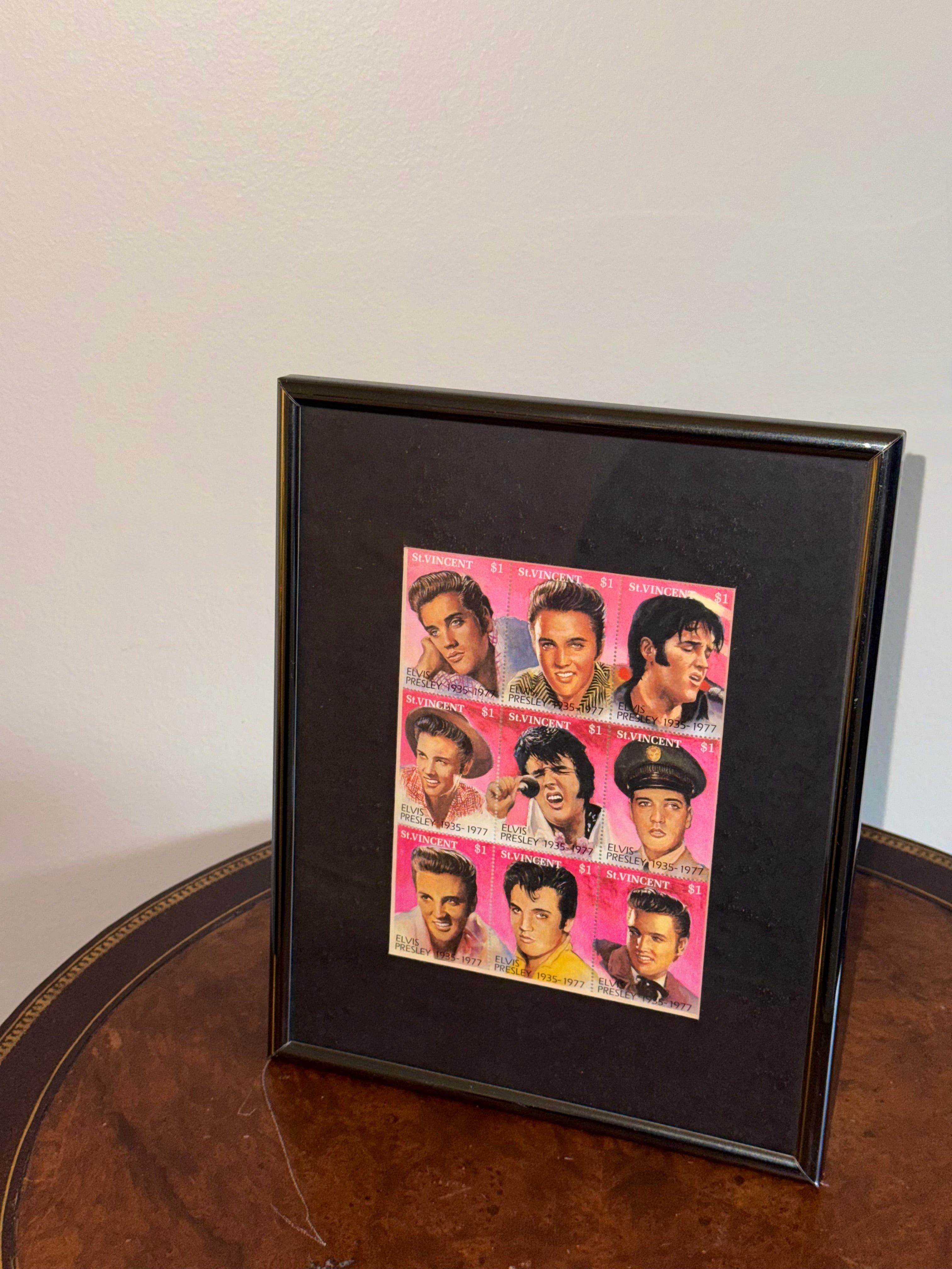 Elvis Presley St. Vincent Framed Stamp Collection