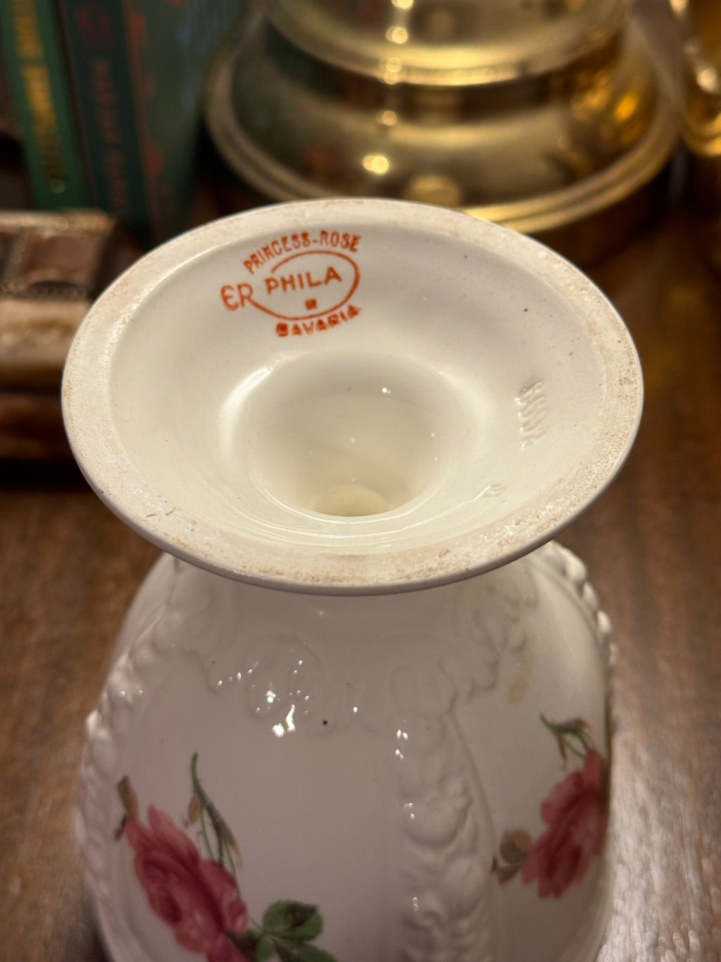 Vintage Floral Bavaria Porcelain Pedestal Vase