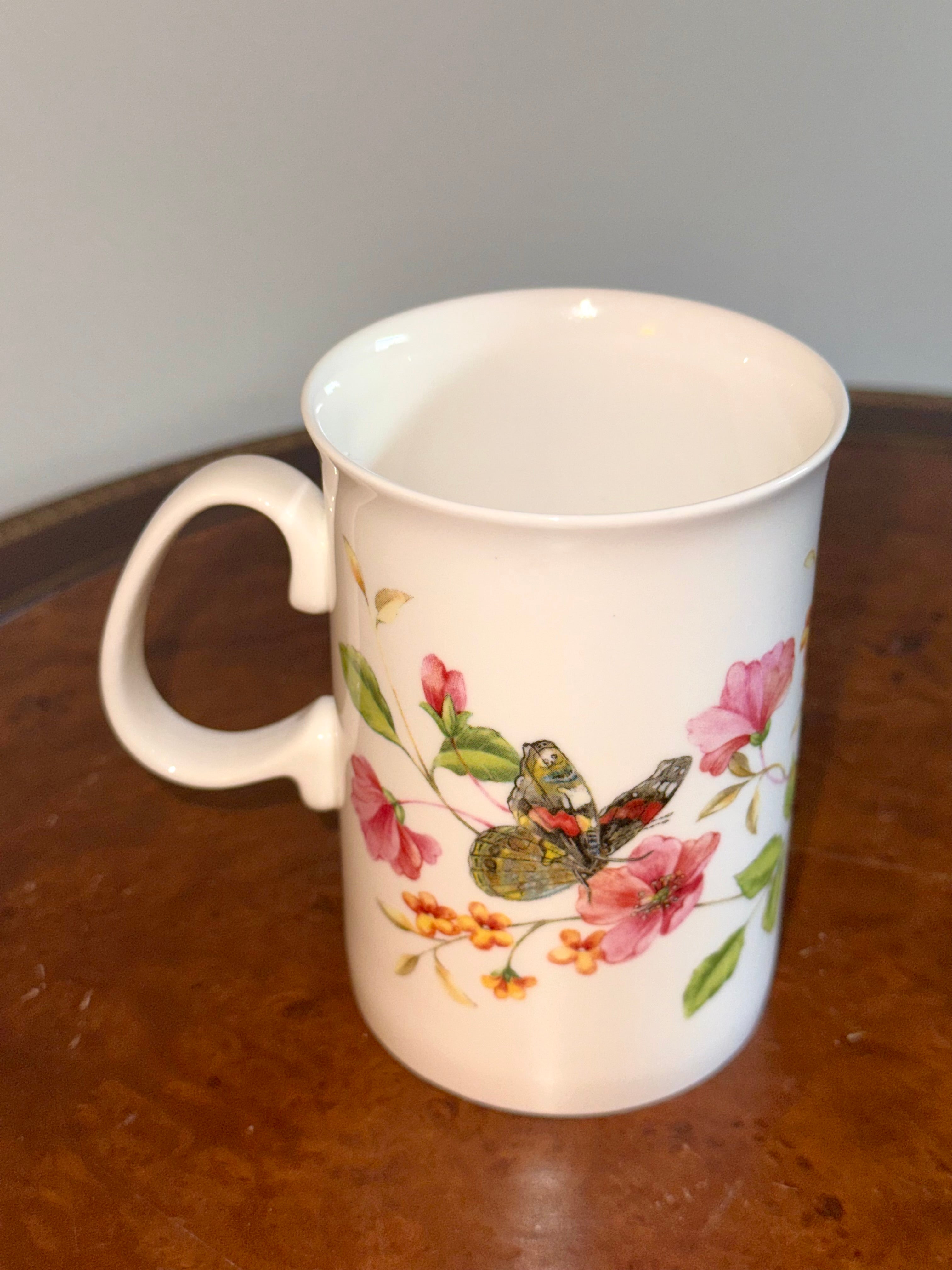 Butterfly & Floral Duchess Bone China Mug 🦋