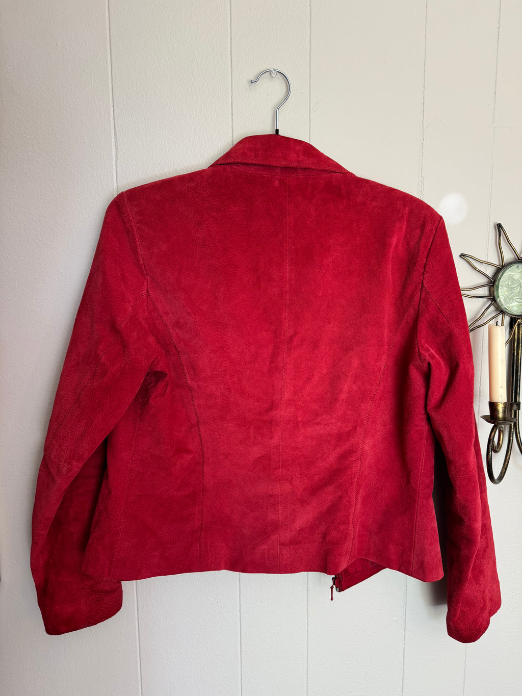 Vintage Coldwater Creek Red Leather Jacket, Size Small 🧥