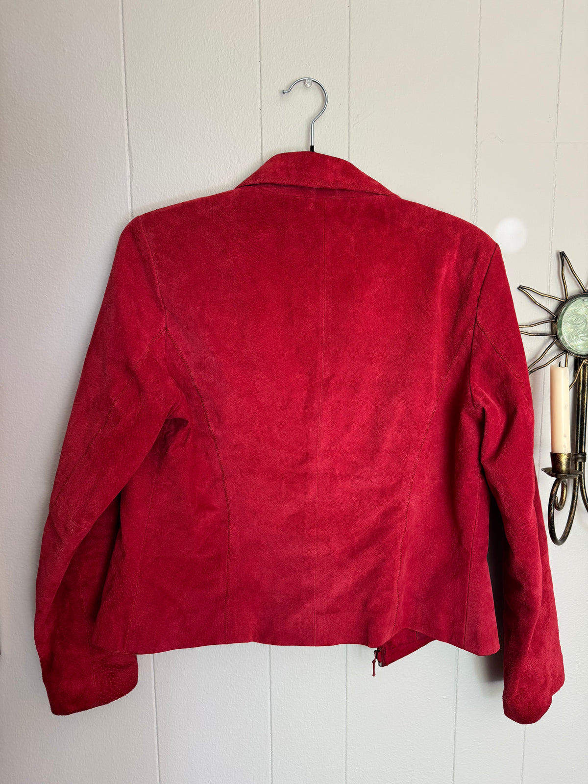 Vintage Coldwater Creek Red Leather Jacket, Size Small 🧥