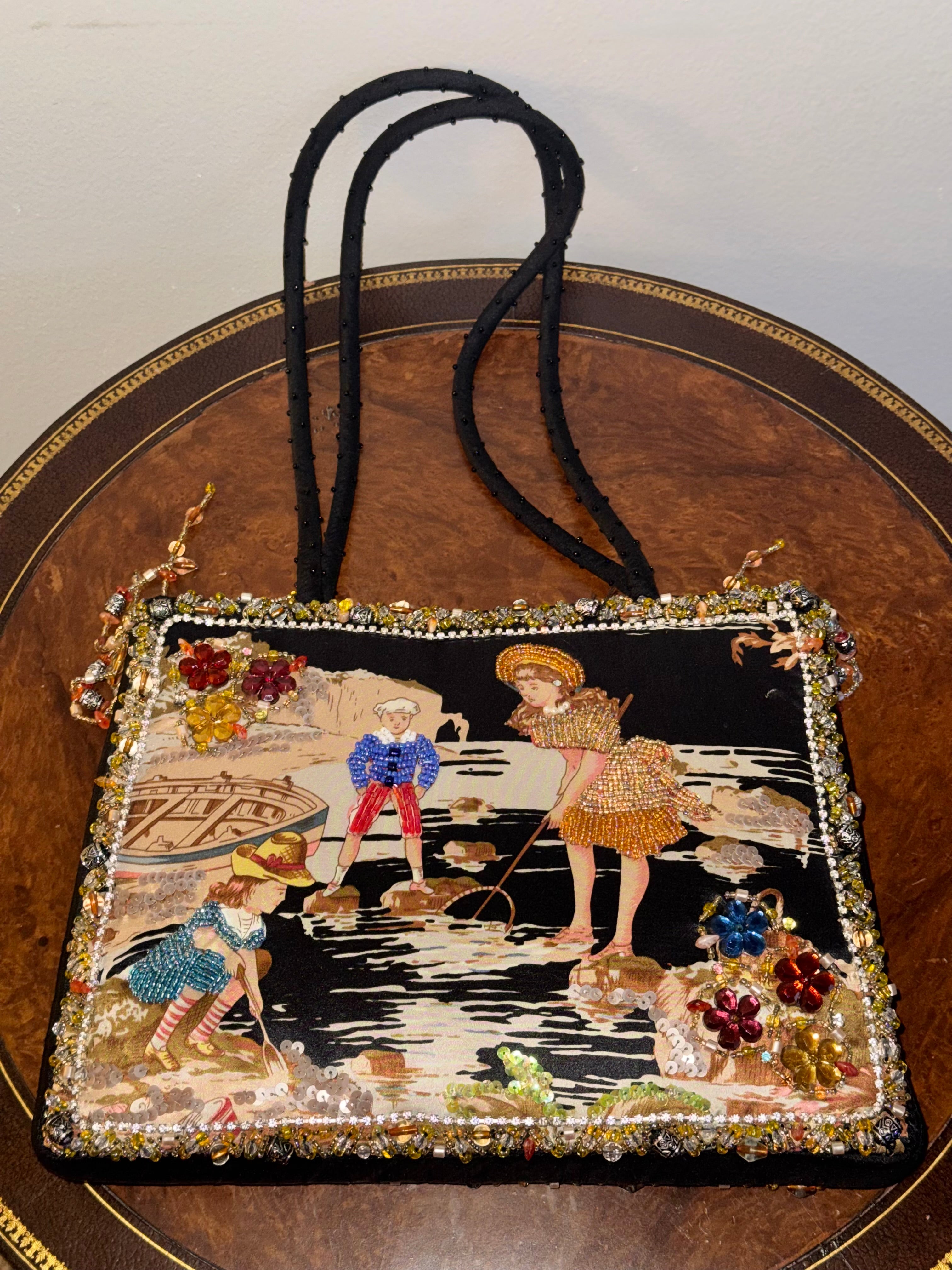 Vintage Mary Frances “Playing at the Beach” Handbag