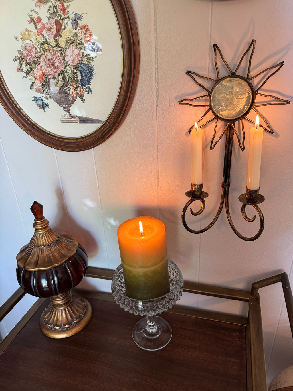 Vintage Glass Pedestal Dish,  Indiana Glass