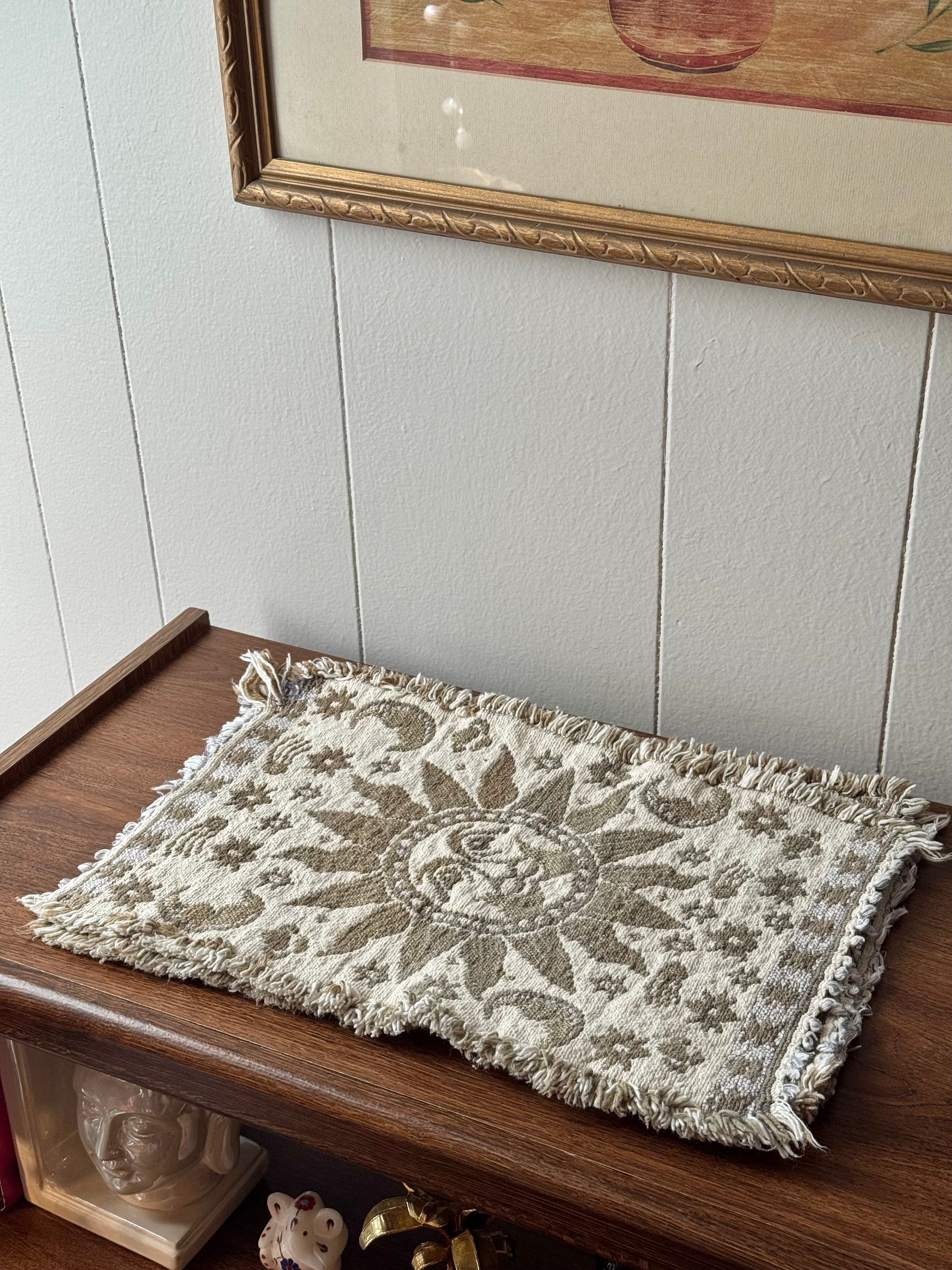 Vintage Celestial Tapestry Sun Moon and Star Placemats Set of 4 | Fringe Edge