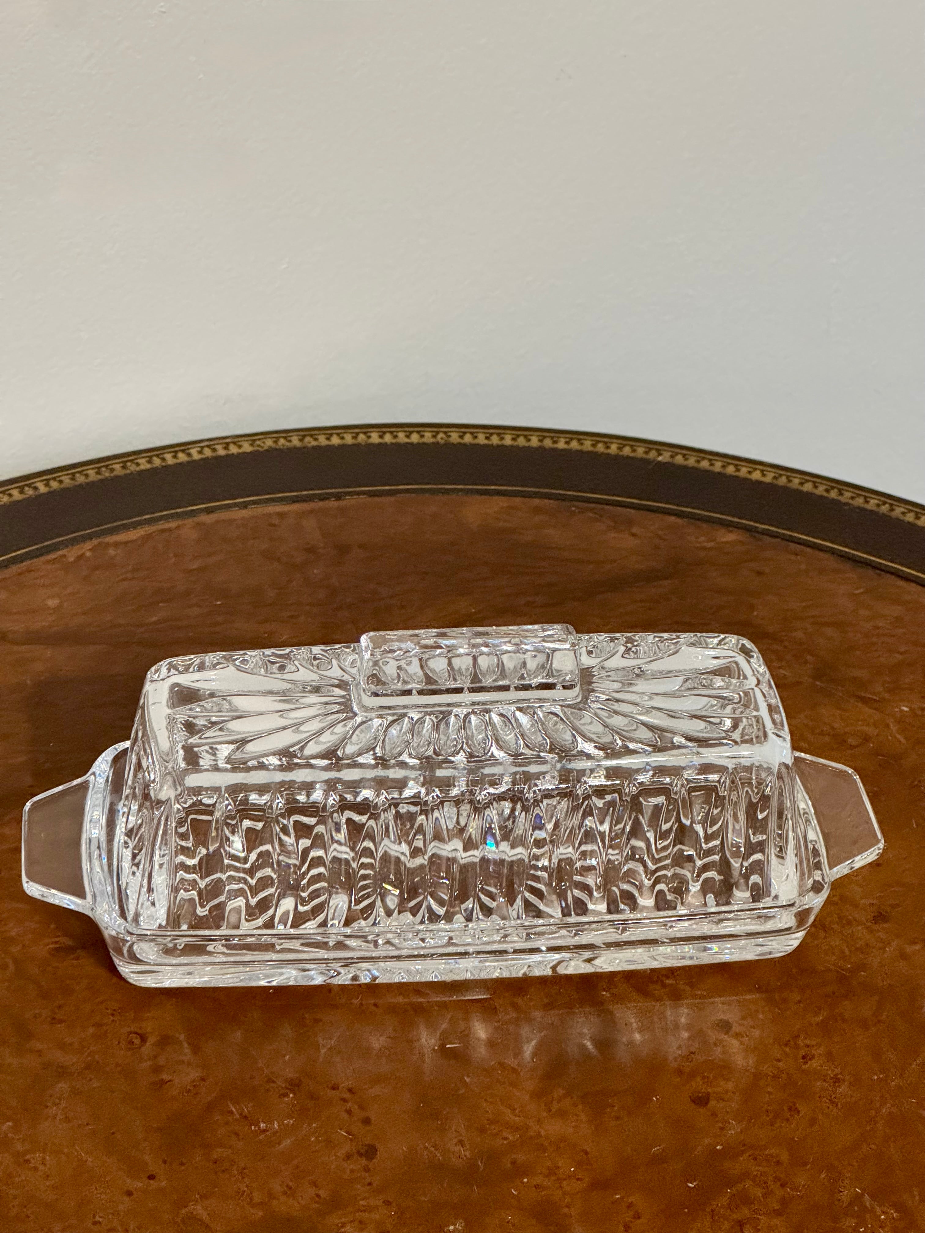 Vintage Gorham “Althea” Crystal Covered Butter Dish