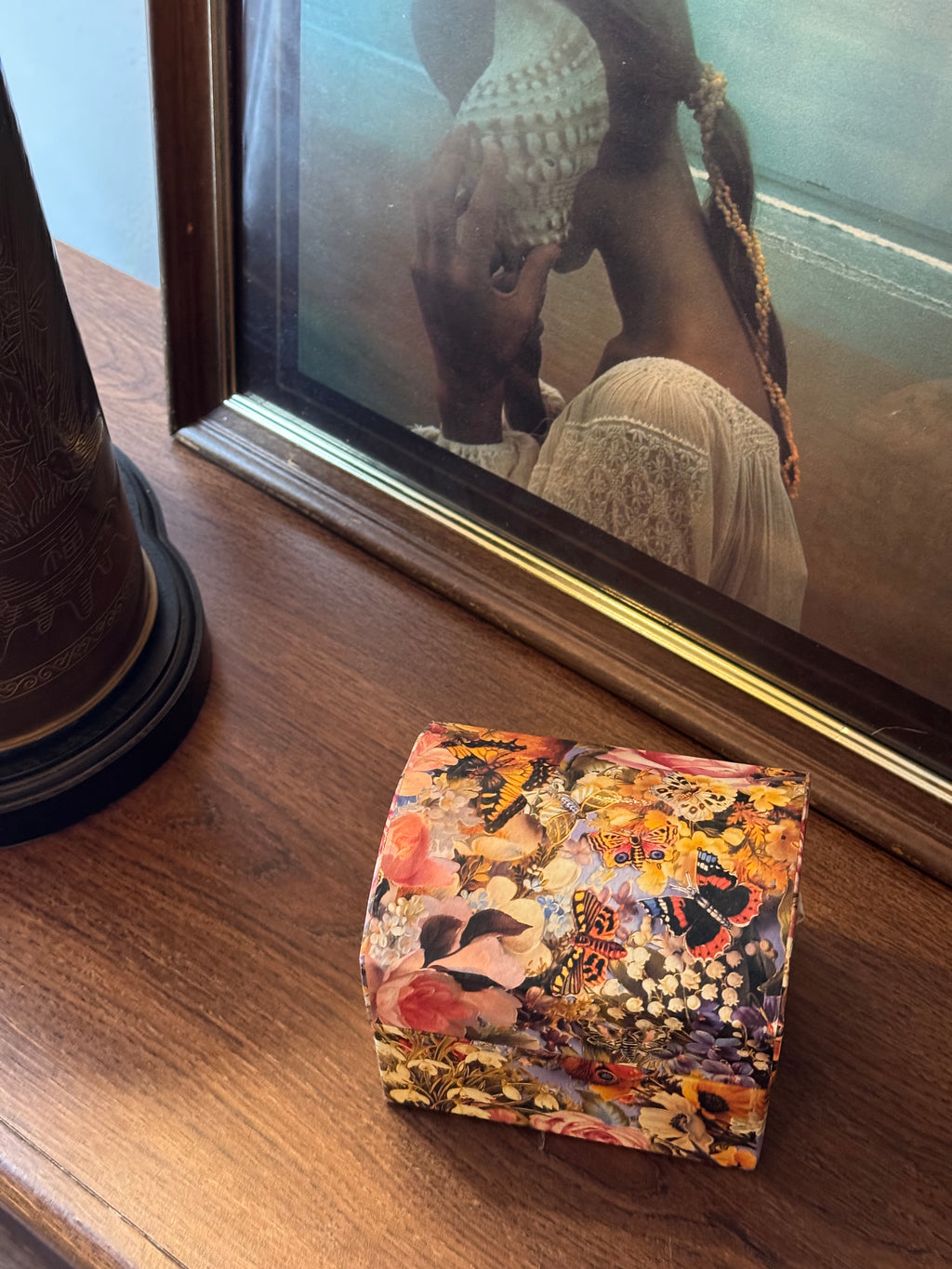 Vintage Floral Butterfly Jewelry Box ˚˖𐦍˖˚ 𓍢🌷͙֒