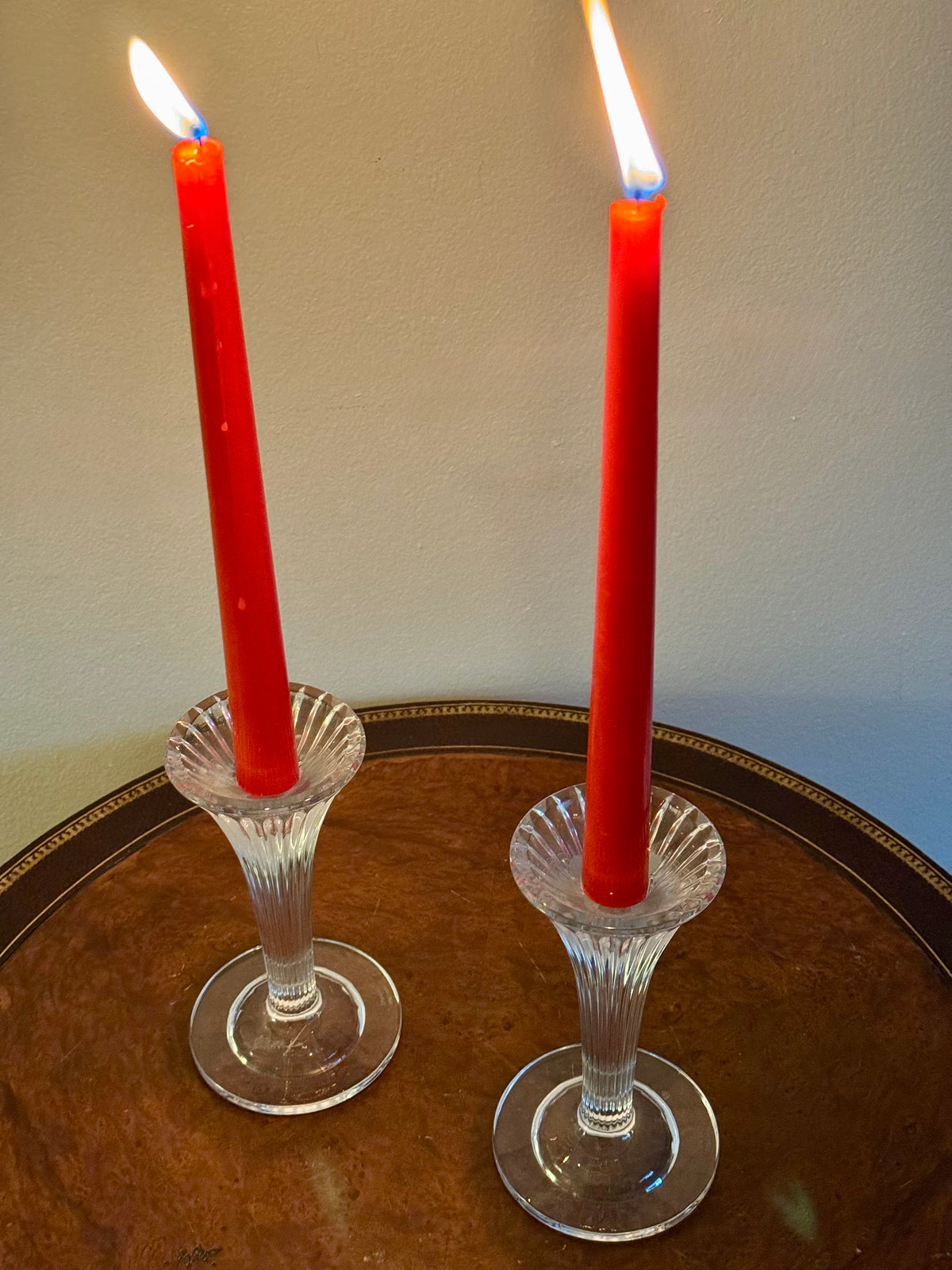 Marquis by Waterford Crystal Taper Candle Holders, Pair