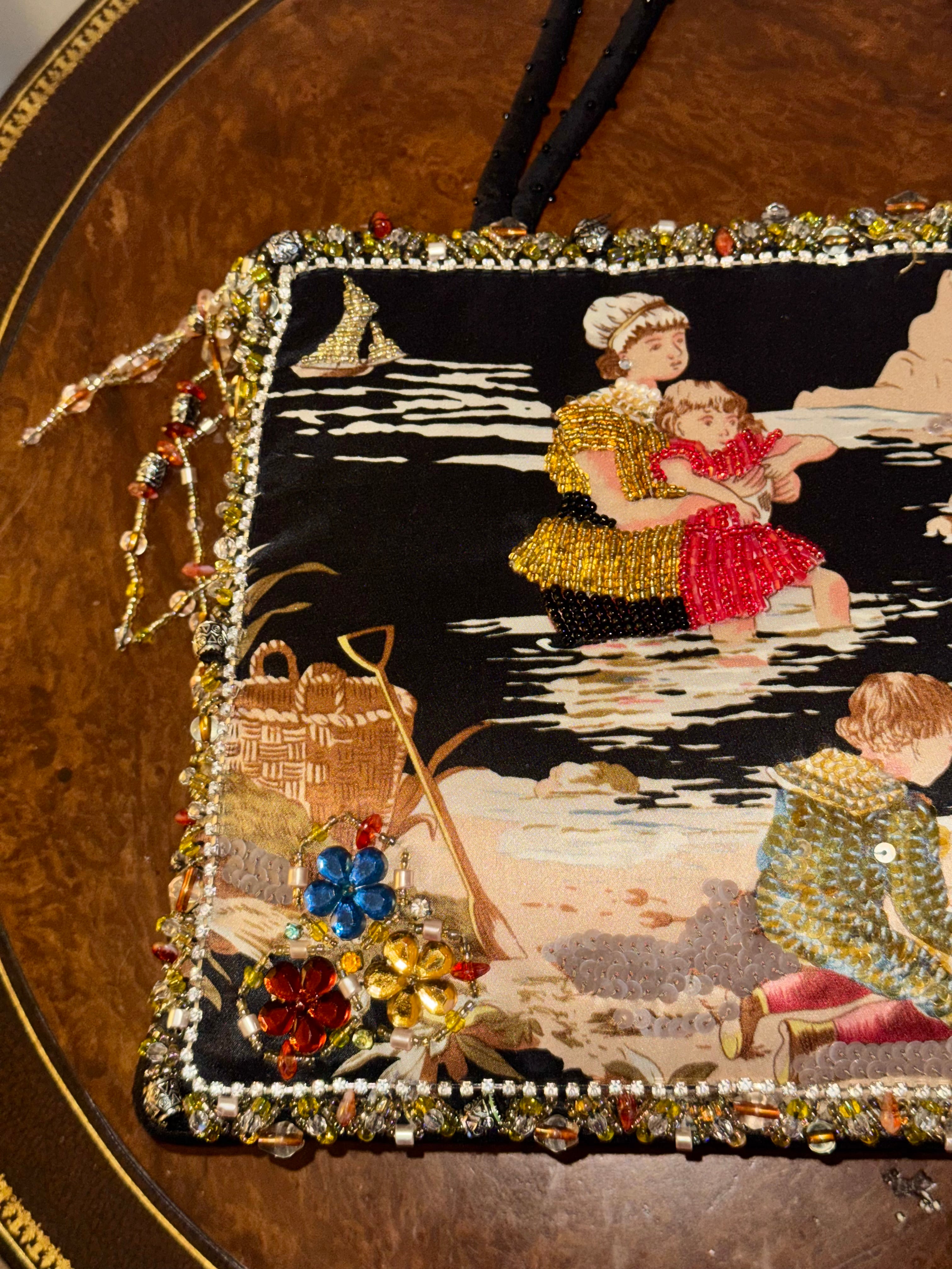 Vintage Mary Frances “Playing at the Beach” Handbag