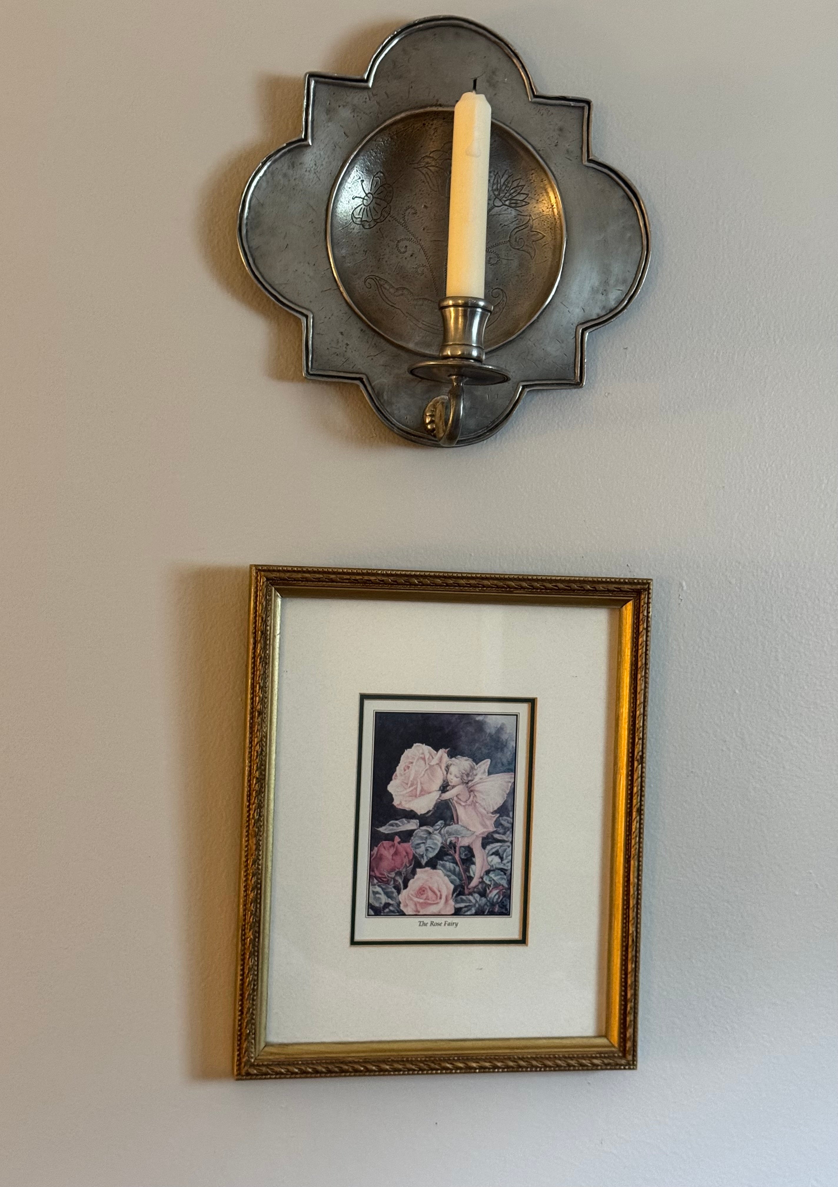 Gold Framed “The Rose Fairy” by Cicely Mary Barker 🧚 🌹