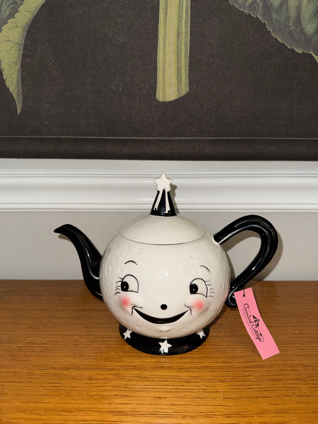 NWT Johanna Parker Carnival Cottage “Laughing Luna” Teapot and Mug Set