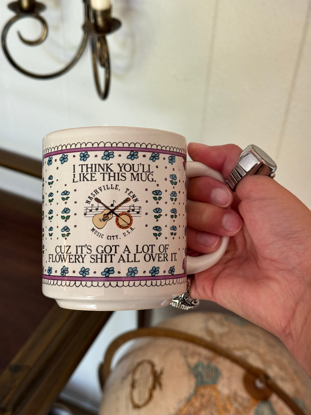 Vintage Nashville Souvenir Mug, “I think you’ll like this mug” 𖡼.𖤣𖥧𖡼.𖤣𖥧