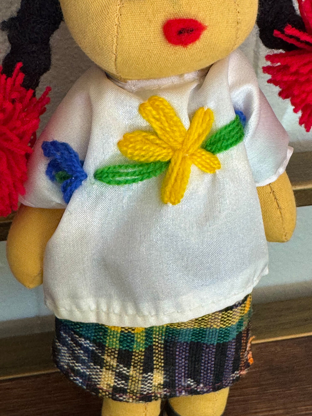 Vintage Mexican Folk Art Stuffed Cloth Doll