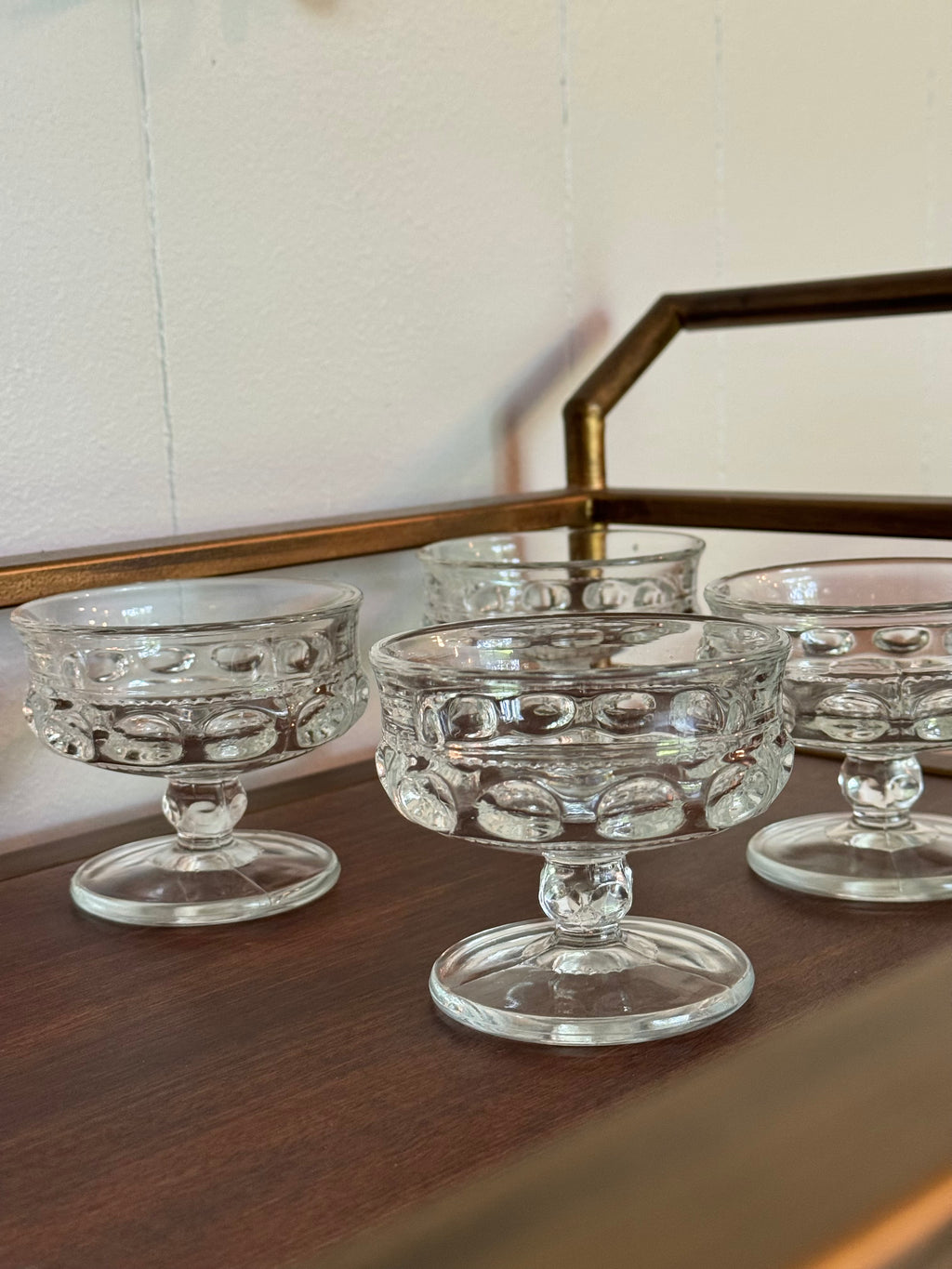 Champagne Glass by Tiffin, King’s Crown Collection / Set of 4 / 1940s-60s