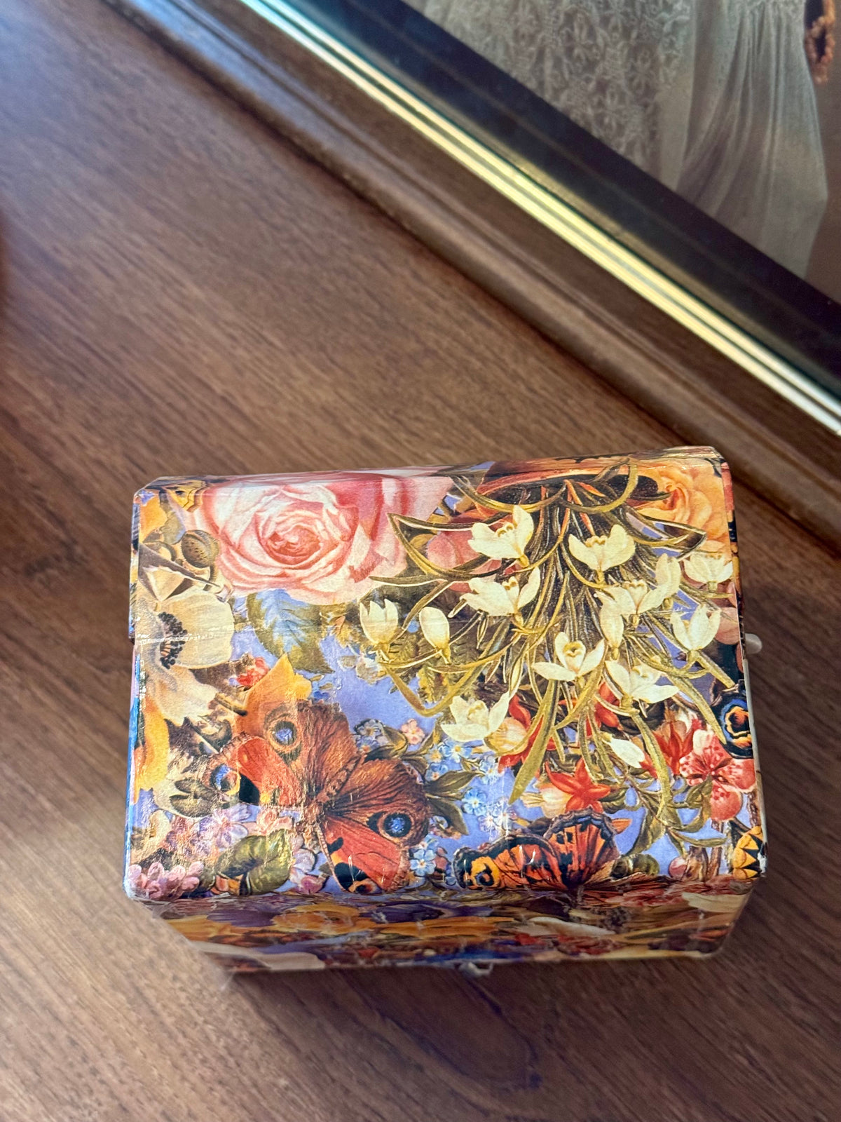 Vintage Floral Butterfly Jewelry Box ˚˖𐦍˖˚ 𓍢🌷͙֒