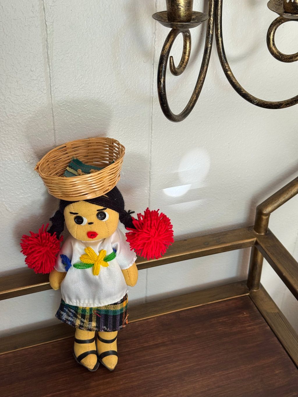 Vintage Mexican Folk Art Stuffed Cloth Doll