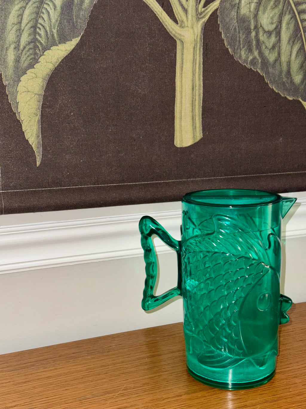 Green Fish Pitcher with Lid / Plastic