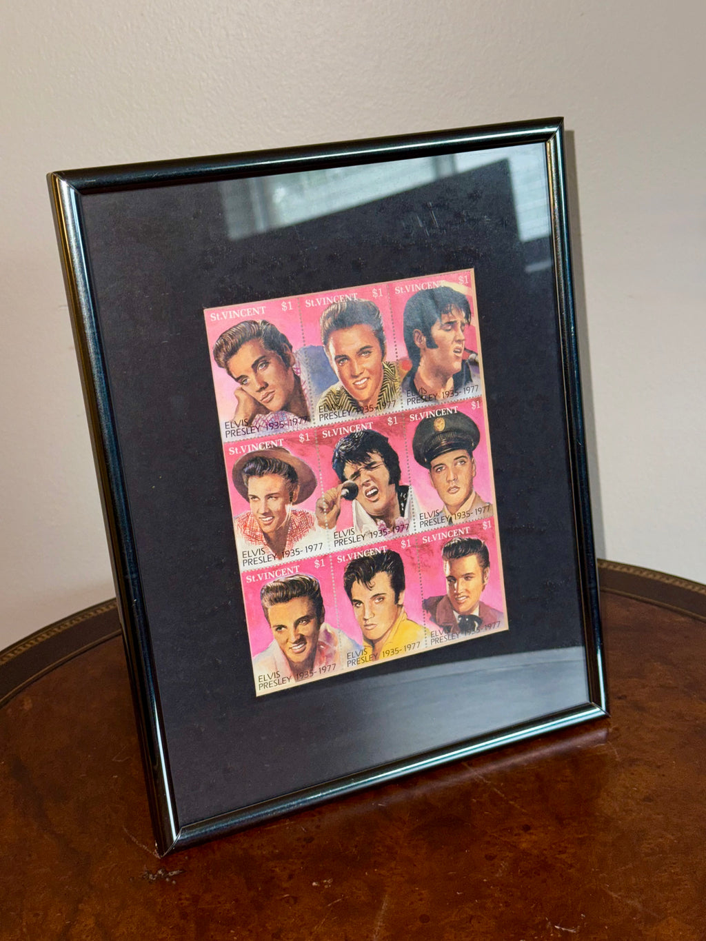 Elvis Presley St. Vincent Framed Stamp Collection