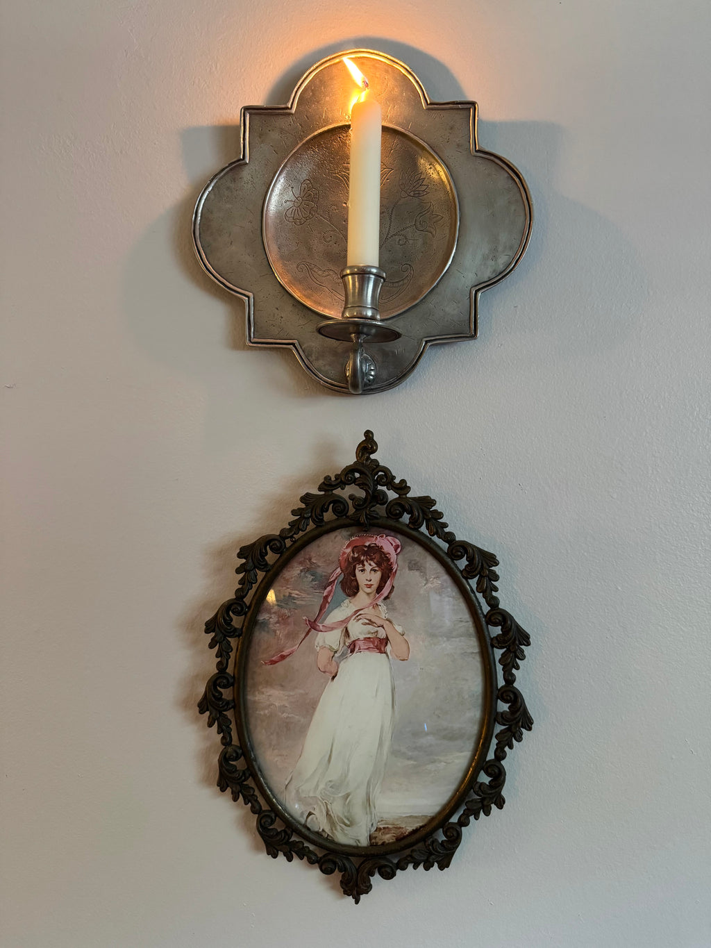 Vintage Brass Frame Gainsborough's "Pinkie"