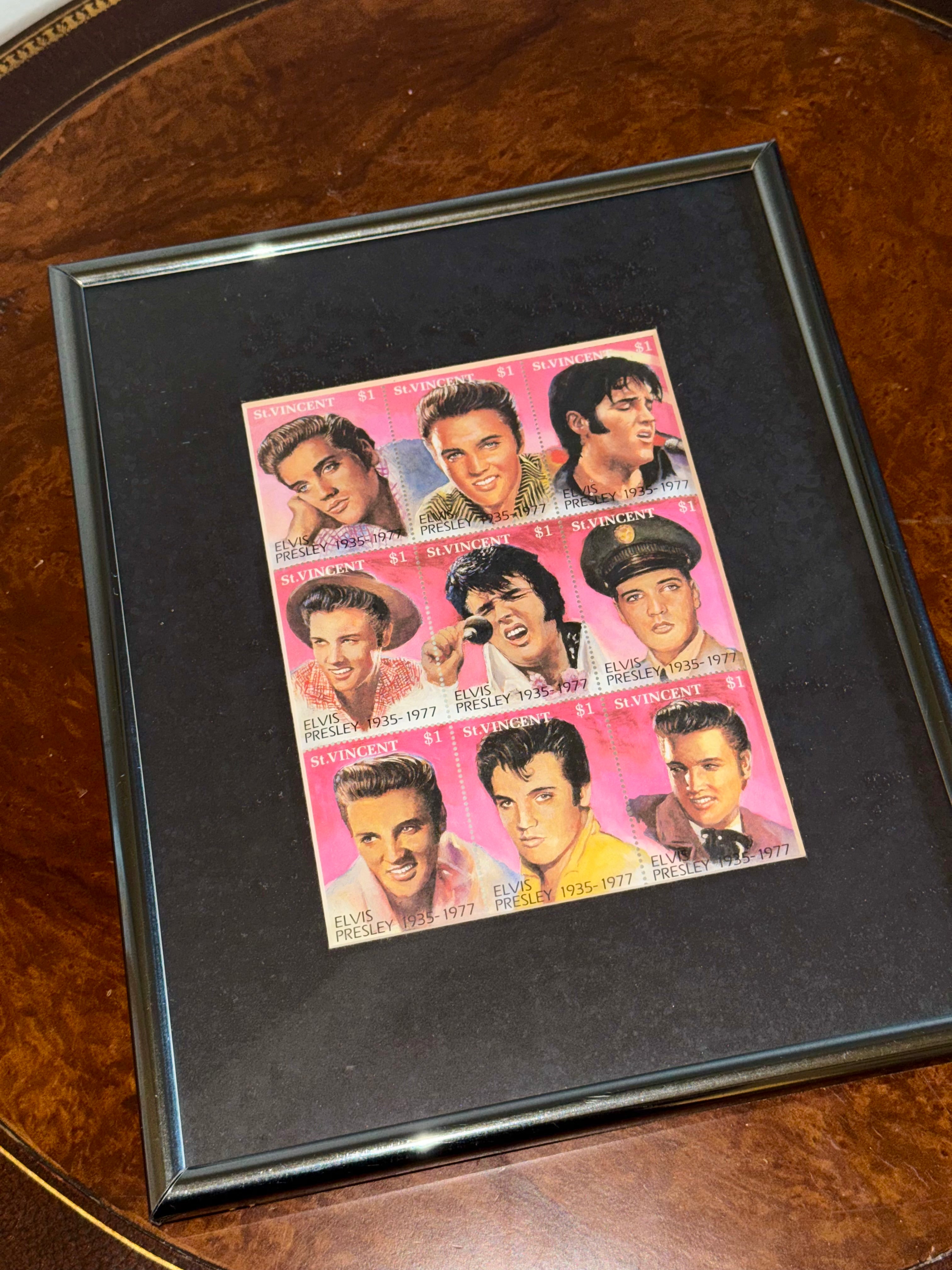 Elvis Presley St. Vincent Framed Stamp Collection