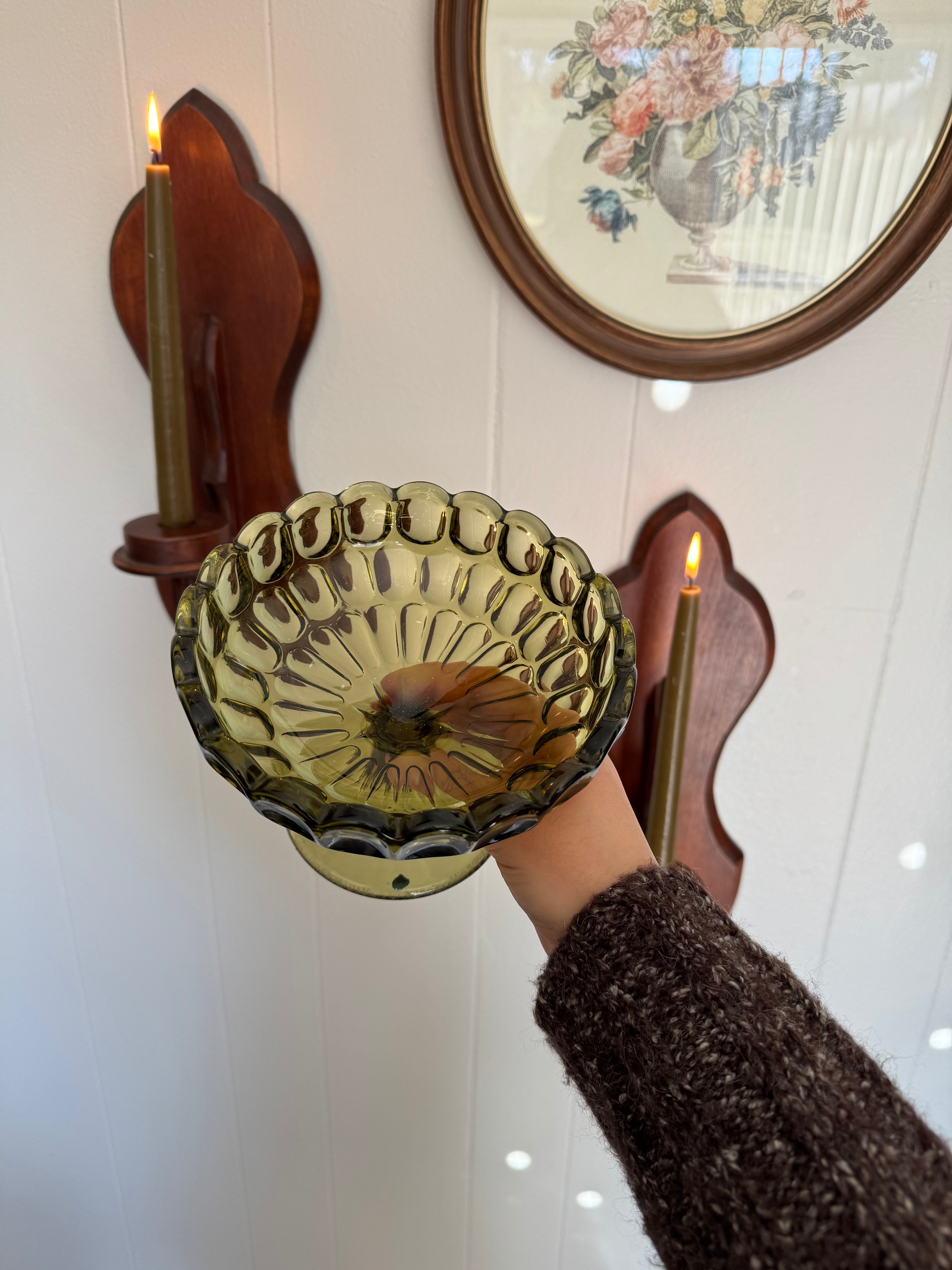 Candy Trinket Dish / Depression Era Glass by Imperial Glass-Ohio