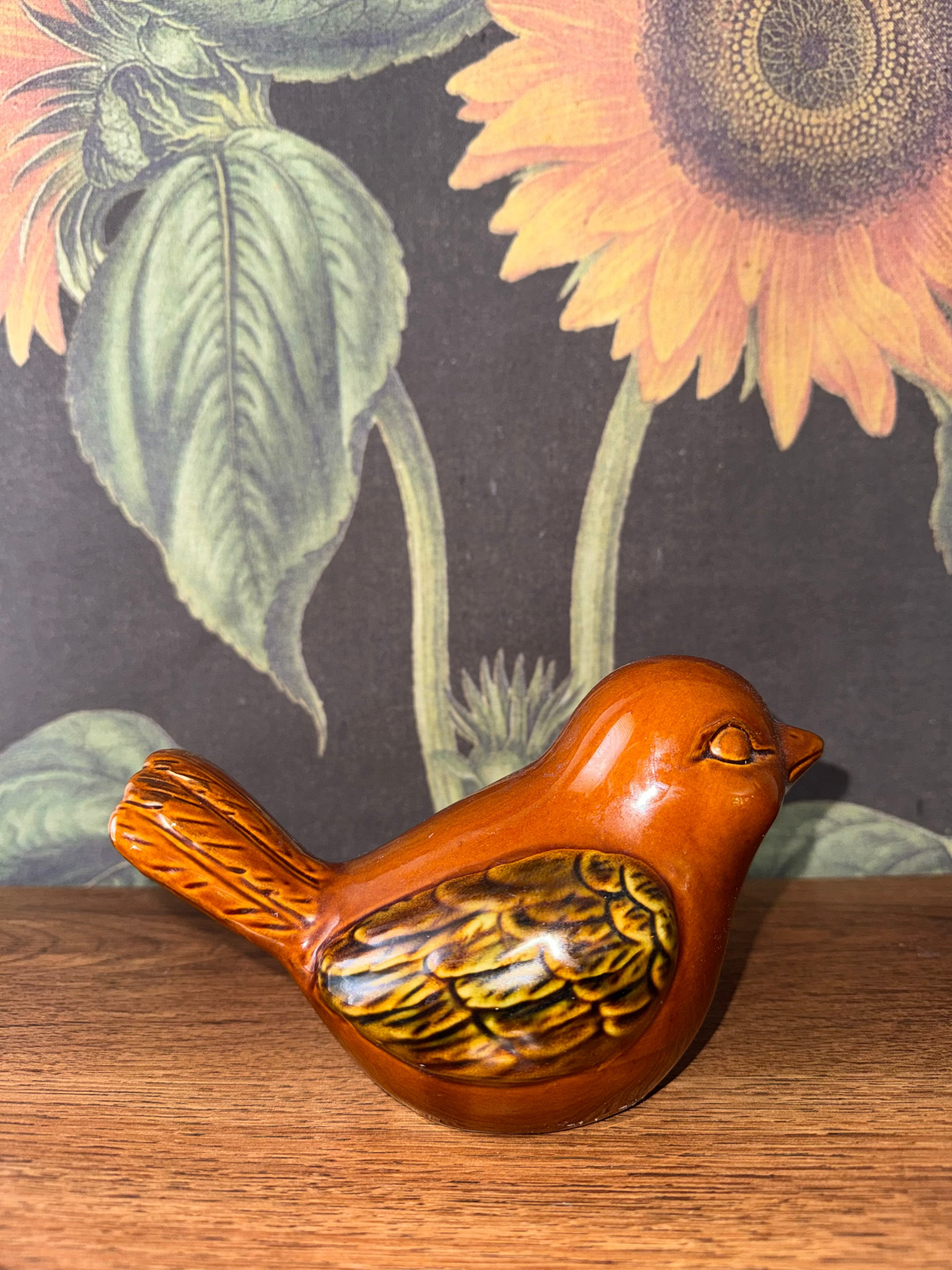 Ceramic Brown Sparrow Bird Figurine 🐦