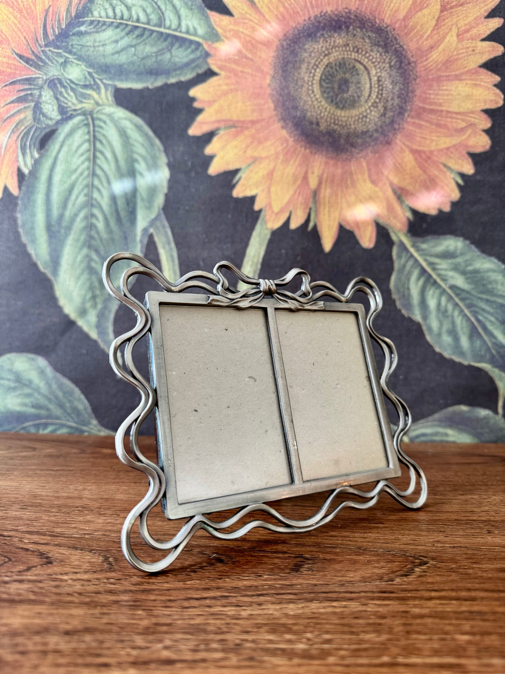 Vintage Metal Double Photo Frame