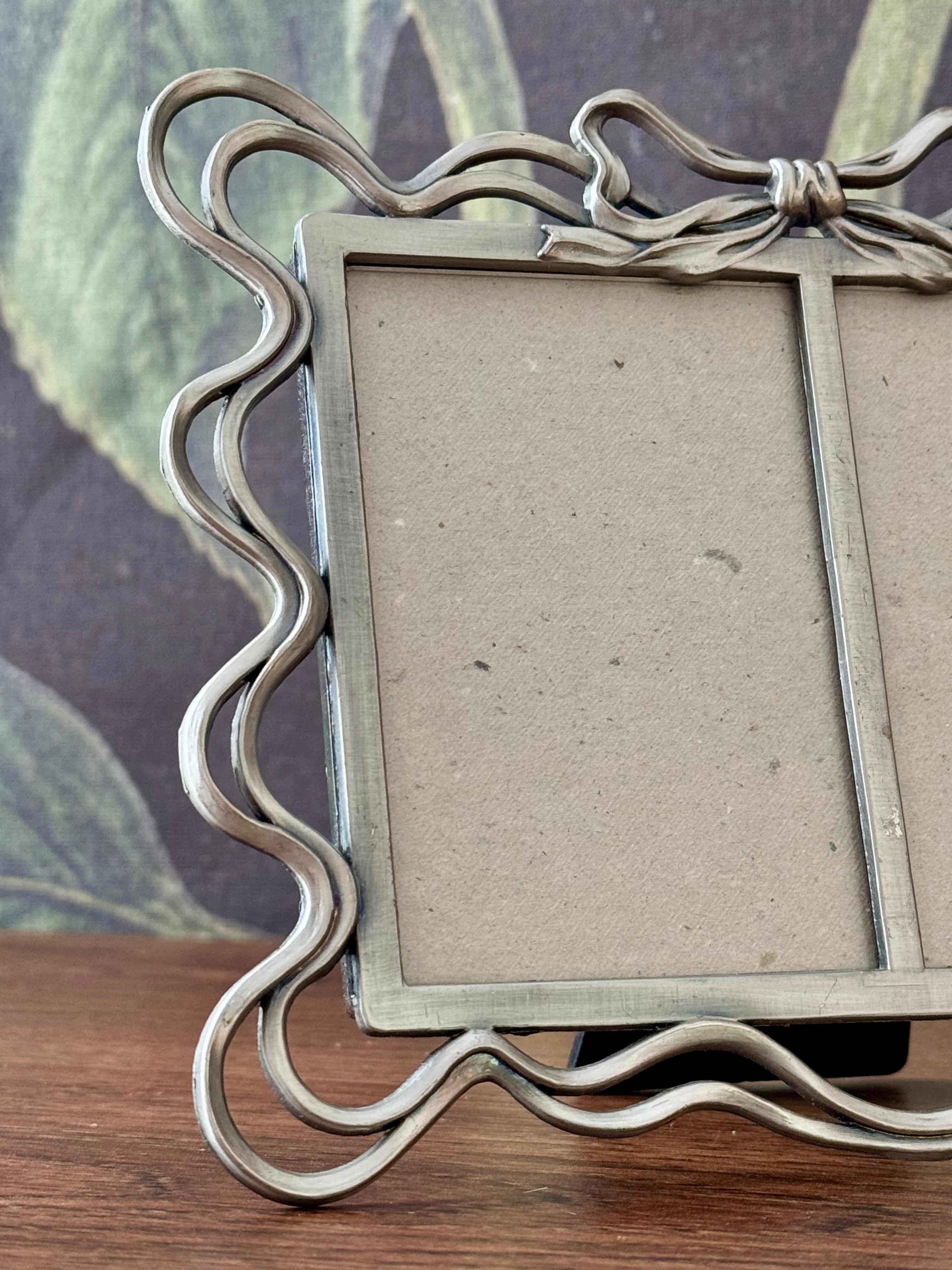 Vintage Metal Double Photo Frame