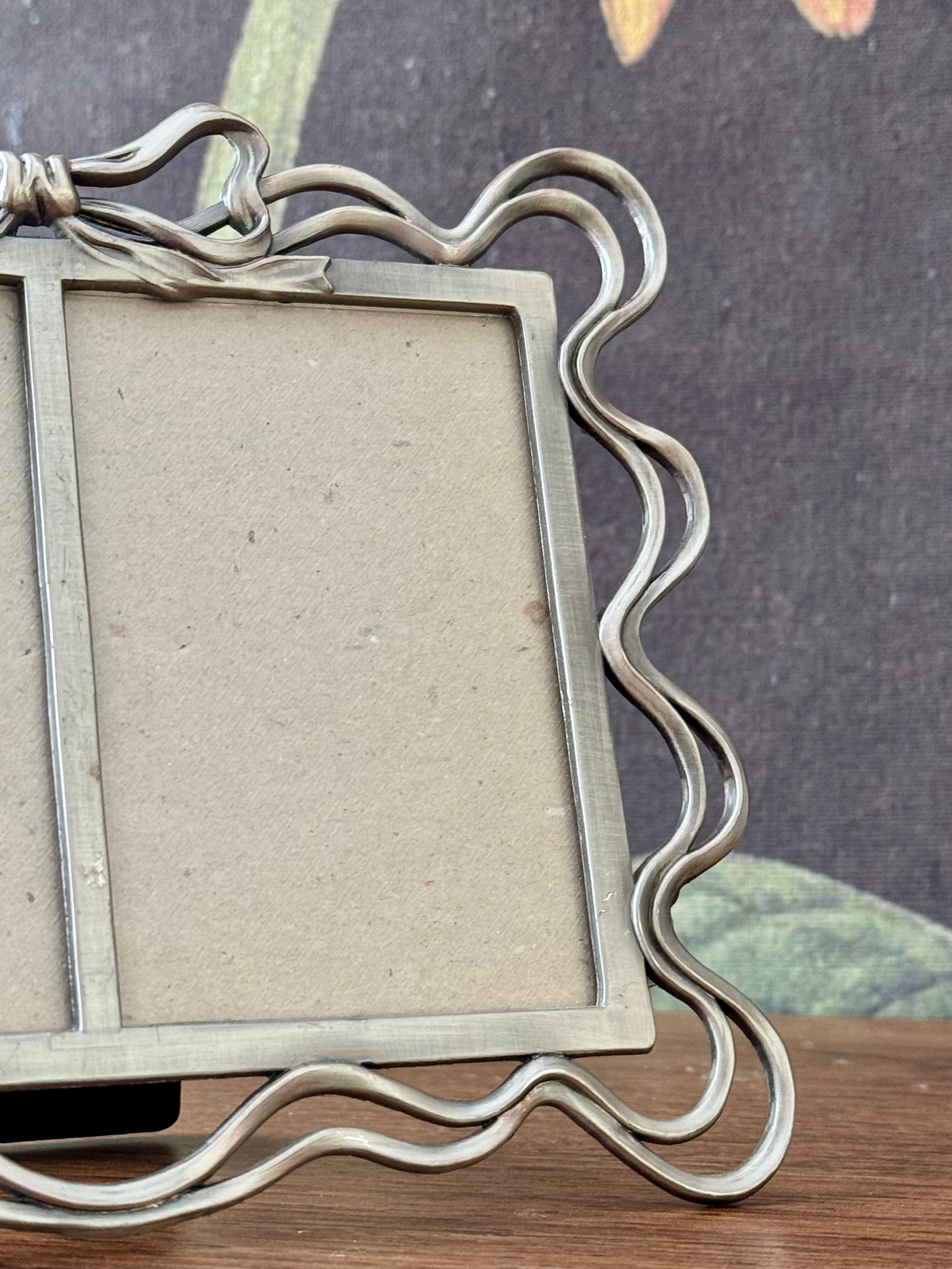 Vintage Metal Double Photo Frame