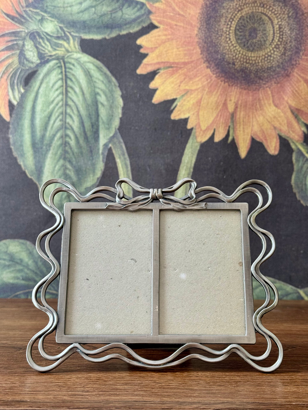 Vintage Metal Double Photo Frame