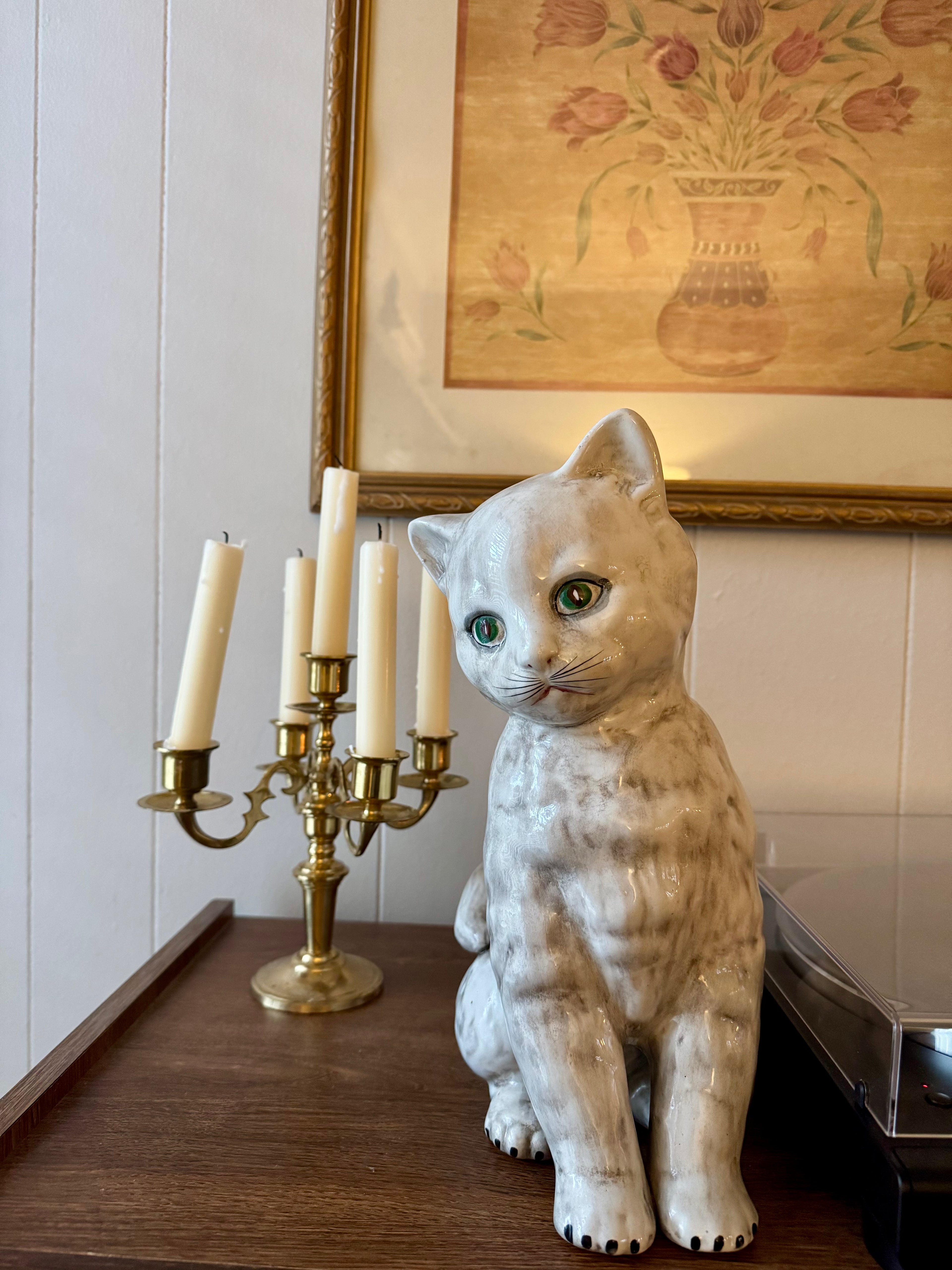 MCM Vintage Ceramic Cat, Made in Italy