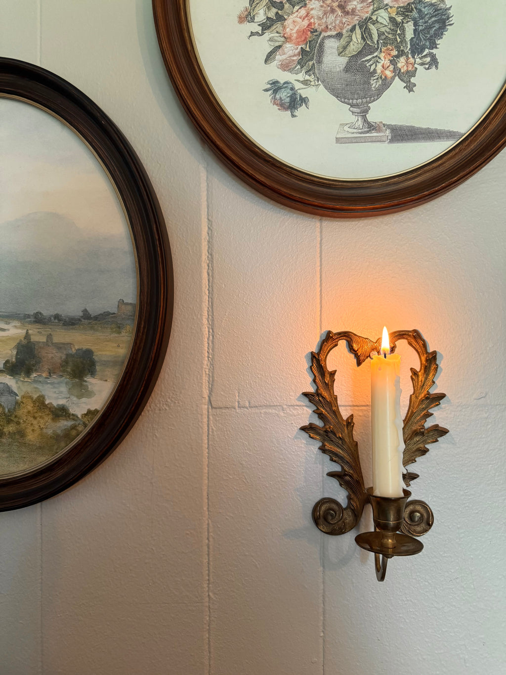Vintage Brass Wall Sconce Candle Holder 🕯️
