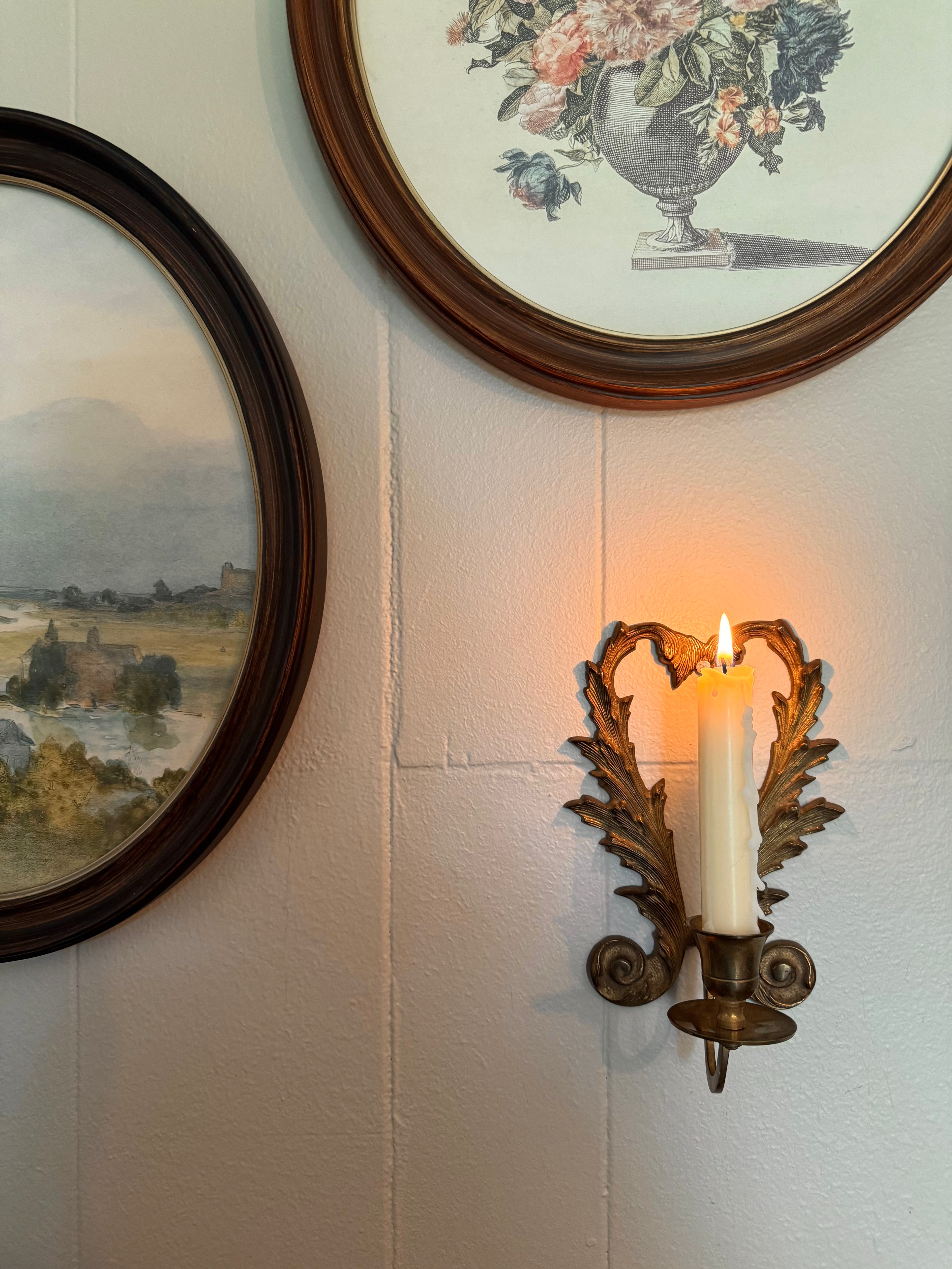 Vintage Brass Wall Sconce Candle Holder 🕯️