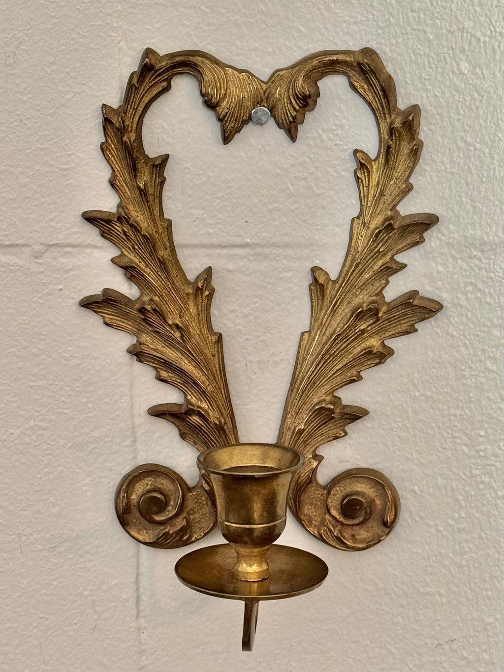 Vintage Brass Wall Sconce Candle Holder 🕯️