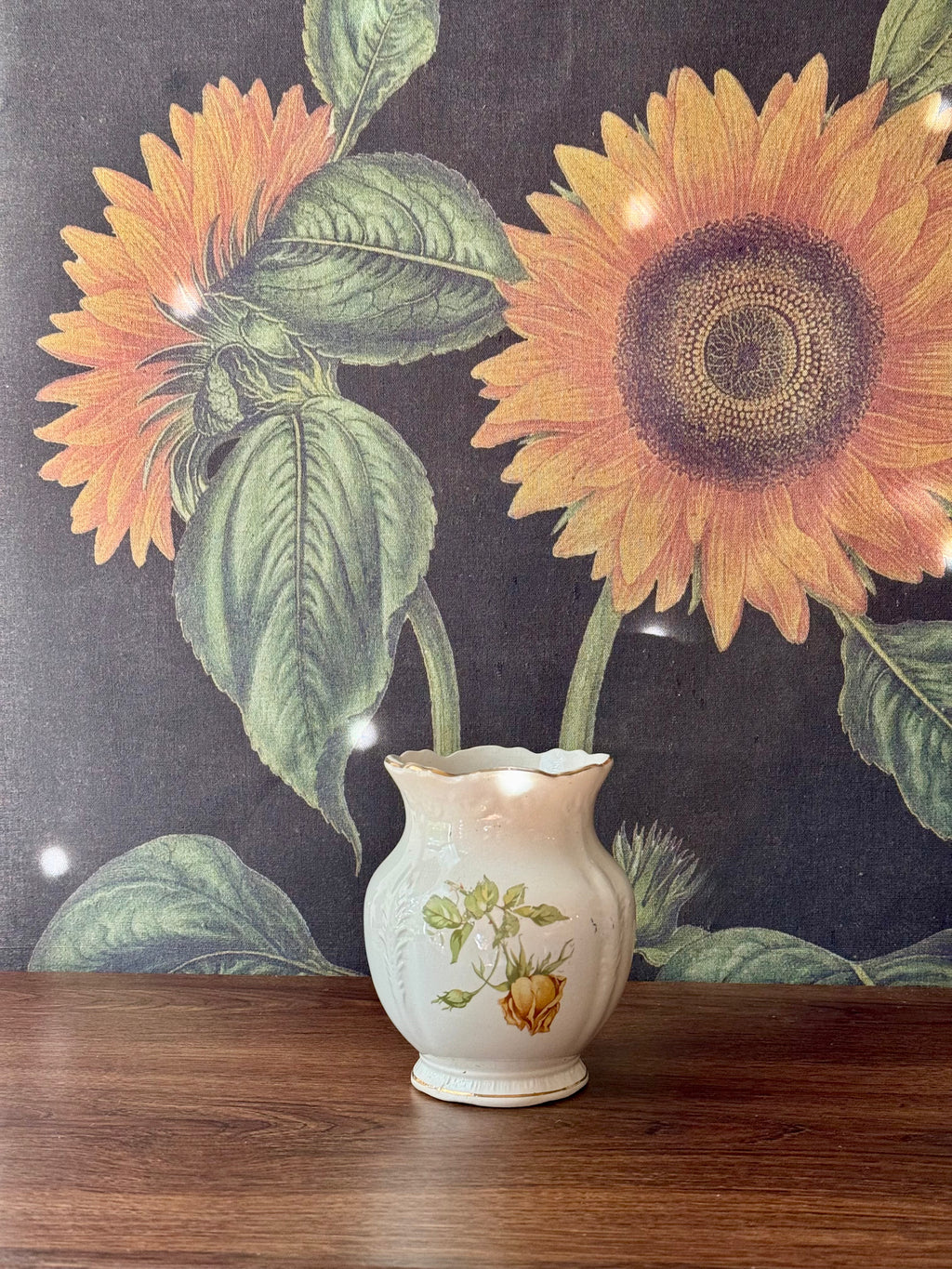 Antique Floral Vase by Buffalo Pottery