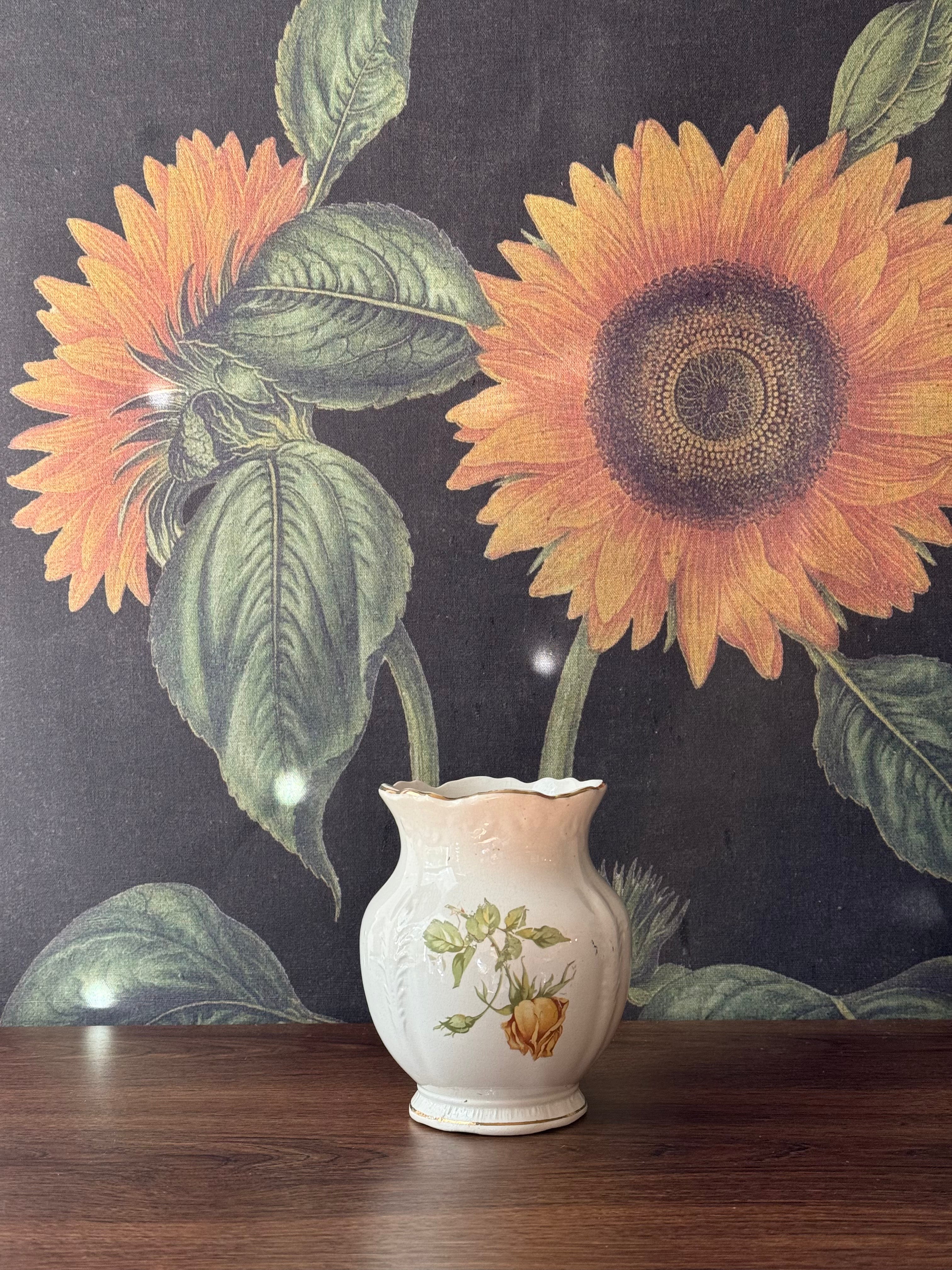Antique Floral Vase by Buffalo Pottery