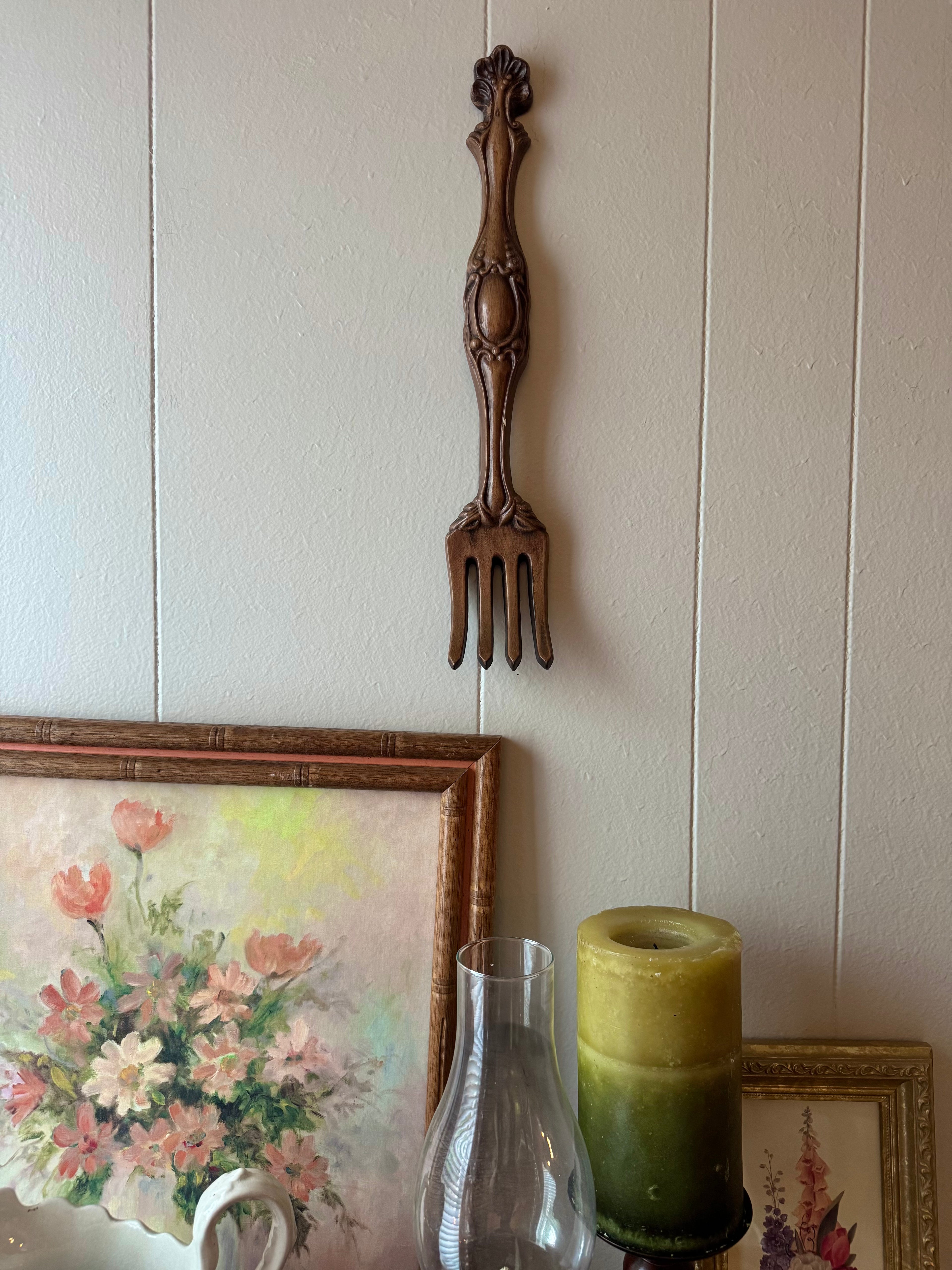Vintage Ceramic Fork Wall Decor