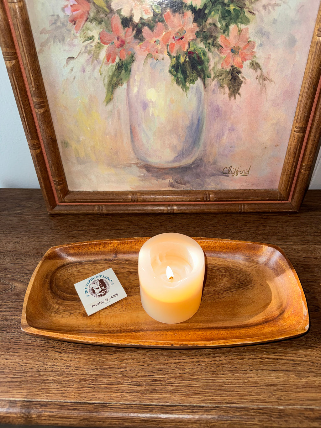 Vintage Wooden Catchall Tray
