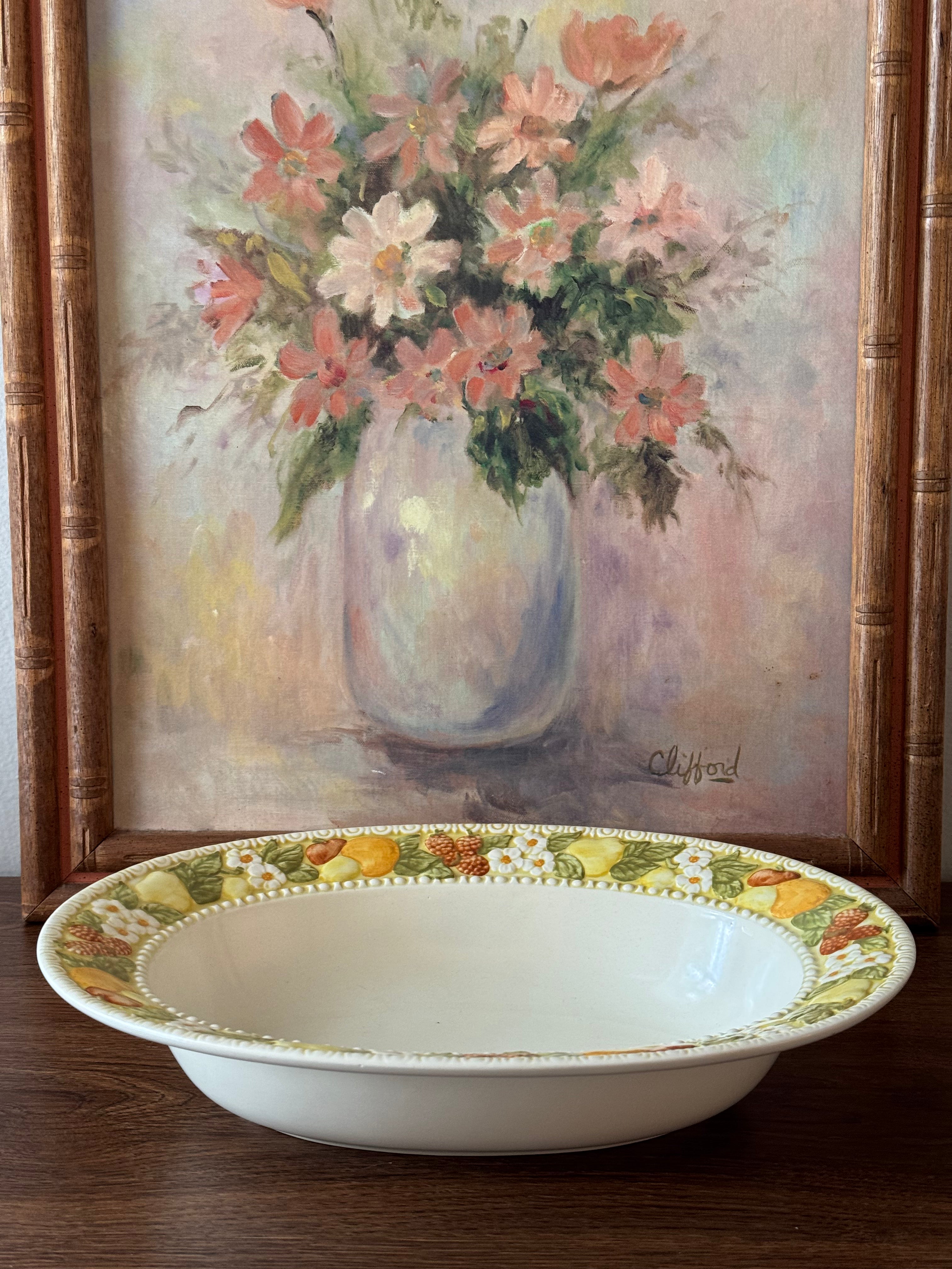 Vintage Oval Serving Dish / Poppytrail - Della Robbia by Metlox