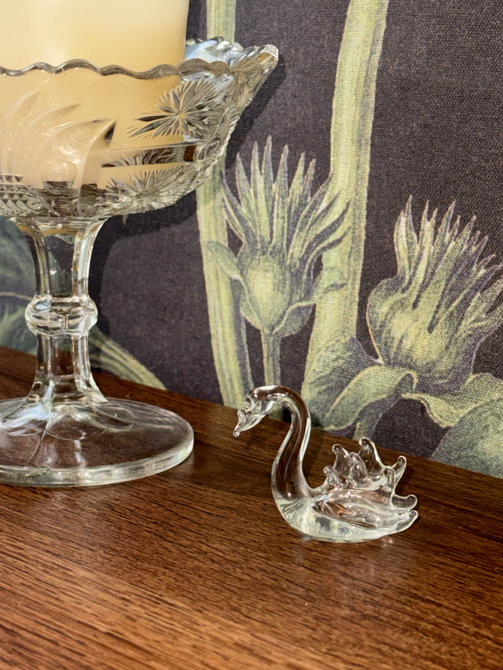 Mini Blown-Glass Swan Figurine