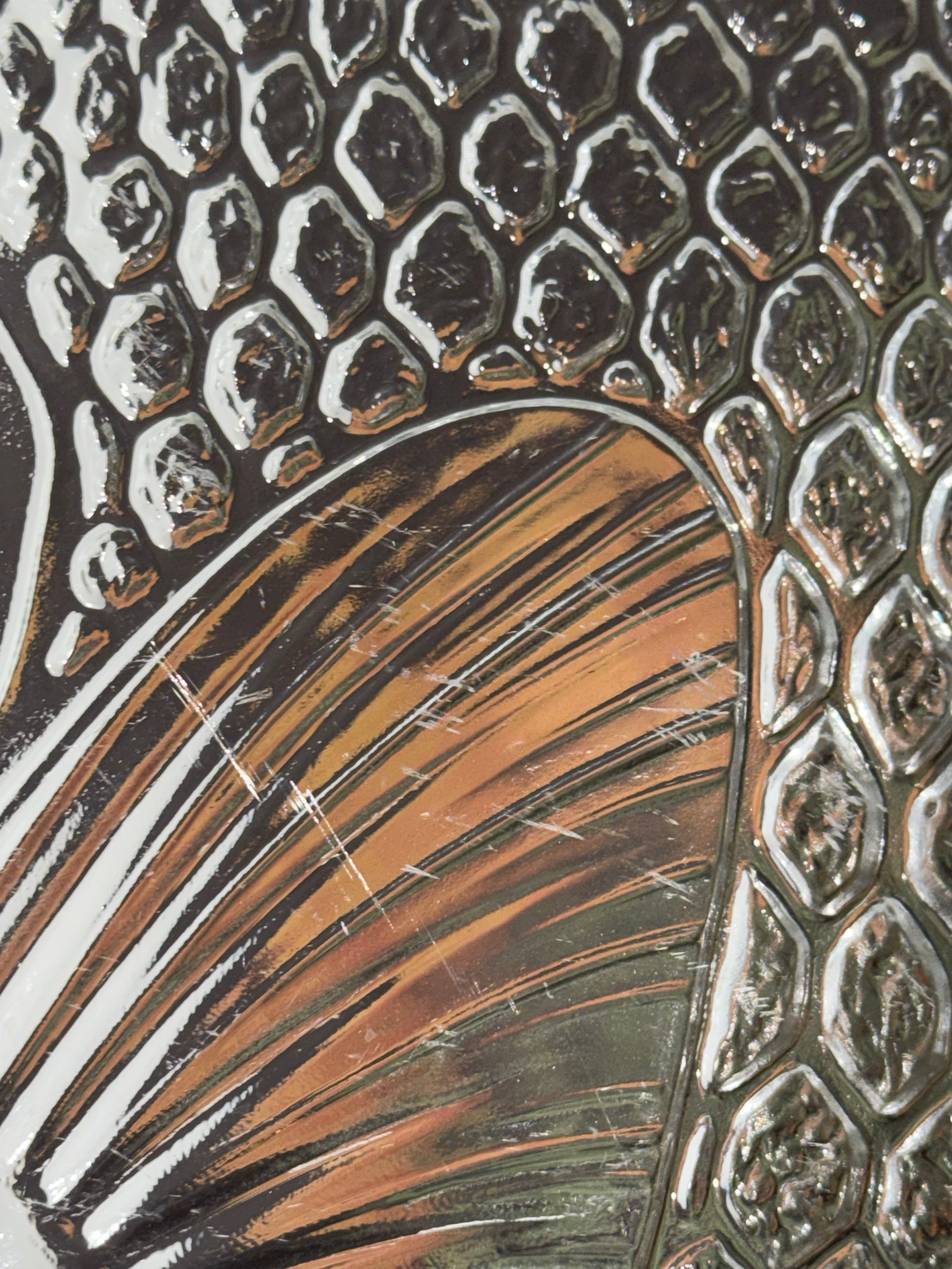 Vintage 70s Large Glass Fish Plate/Tray by Arcoroc France