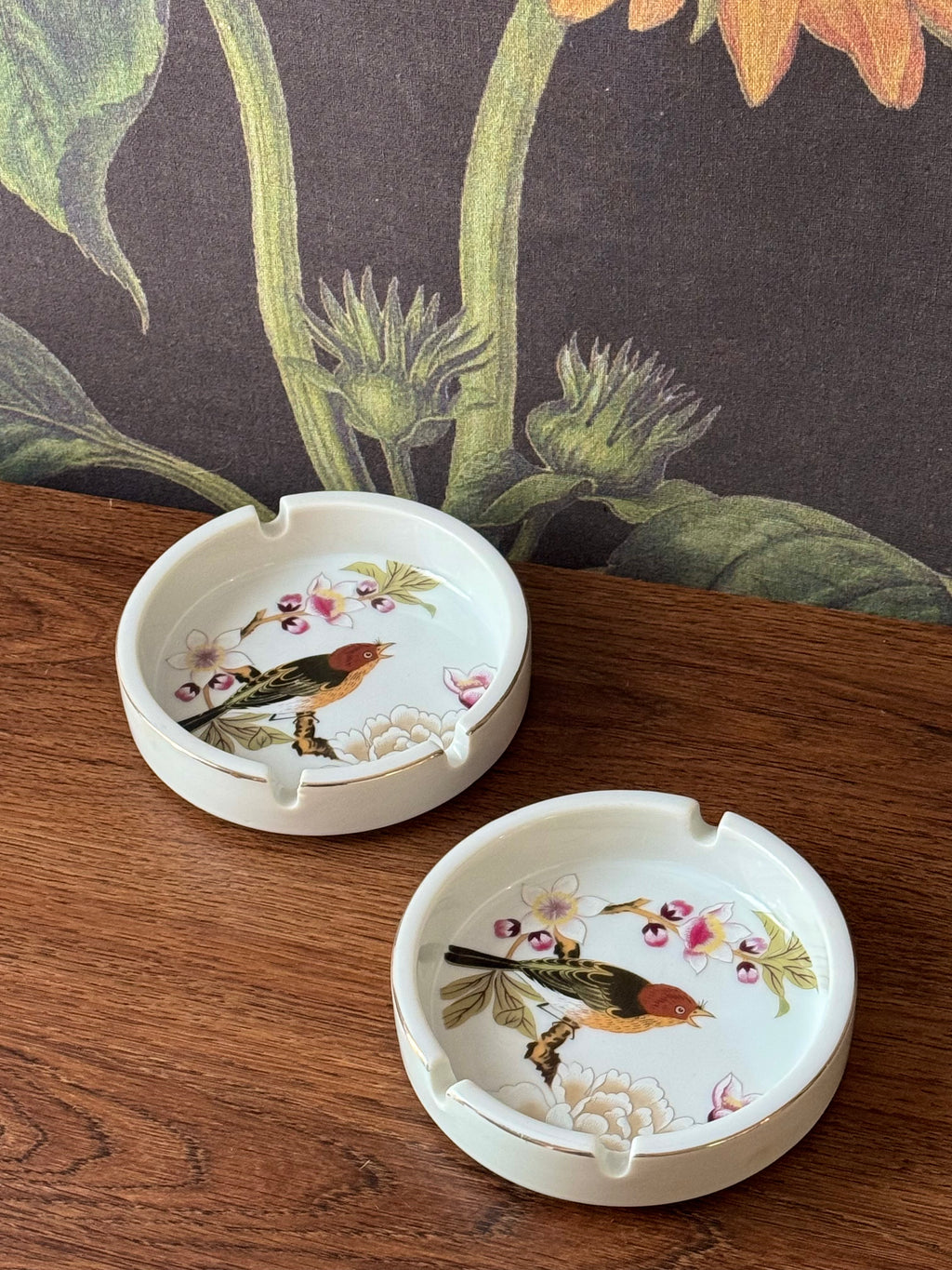 Vintage Shafford Chinese Garden Ashtray / Trinket Dish